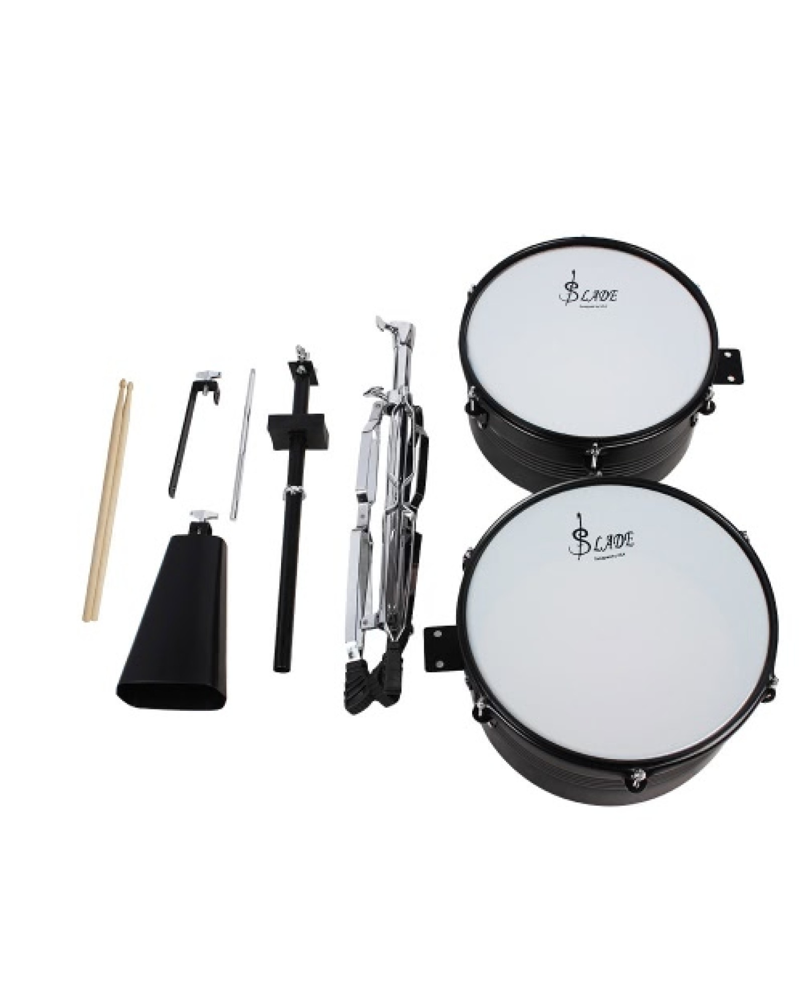 Latin Percussion 13" &amp; 14" Timbales Drum Set with Stand and Cowbell