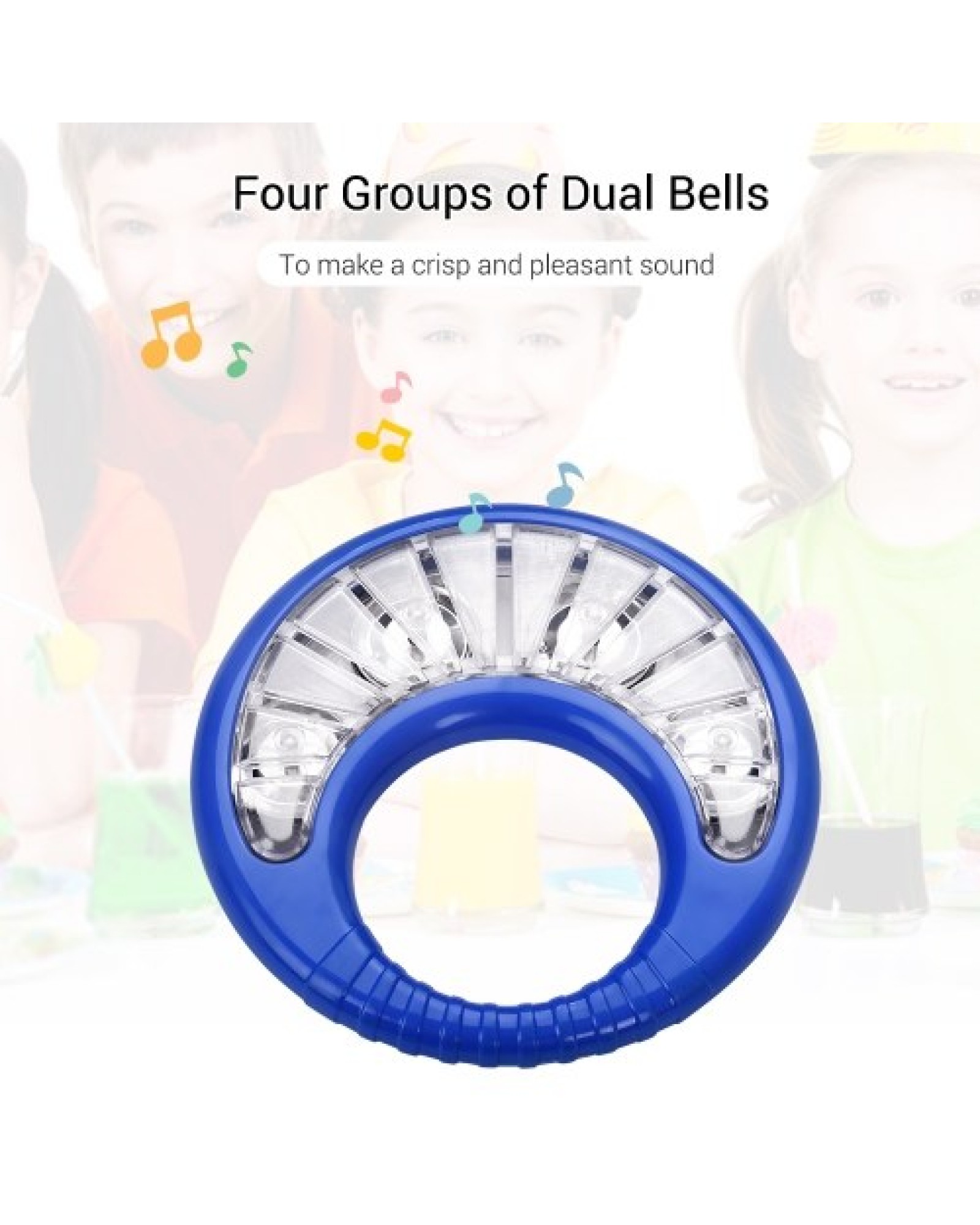 Plastic Mini Handbells Hand Tambourine Bells Handheld Toy Tambourines