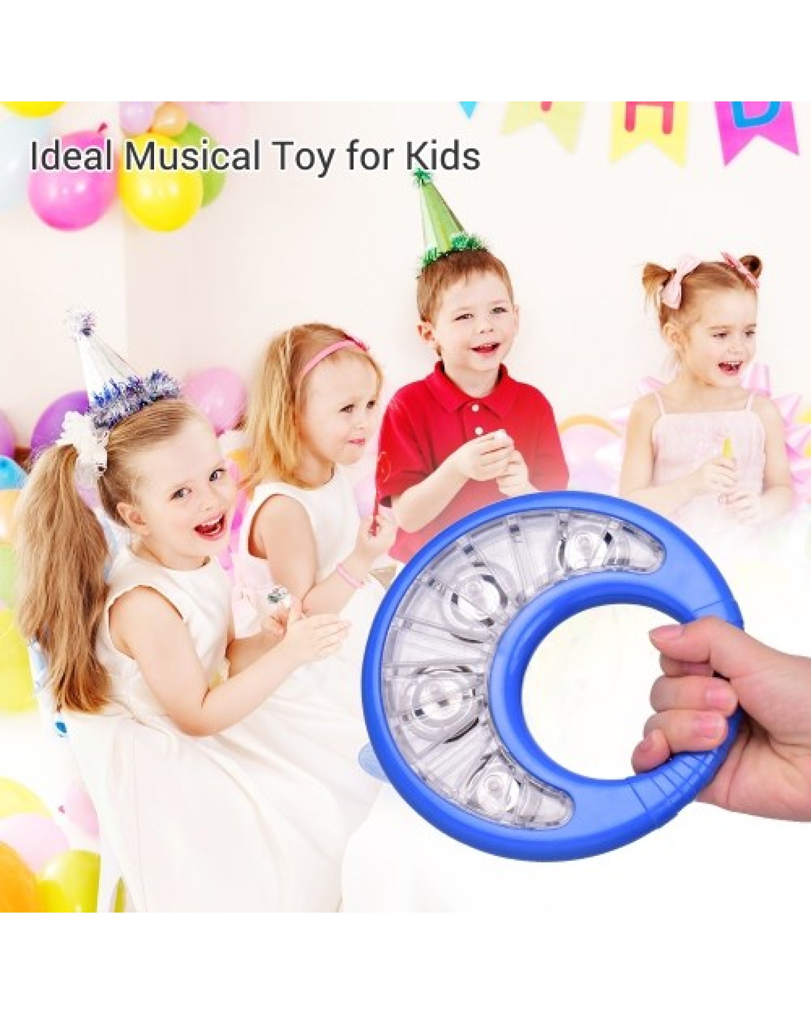 Plastic Mini Handbells Hand Tambourine Bells Handheld Toy Tambourines