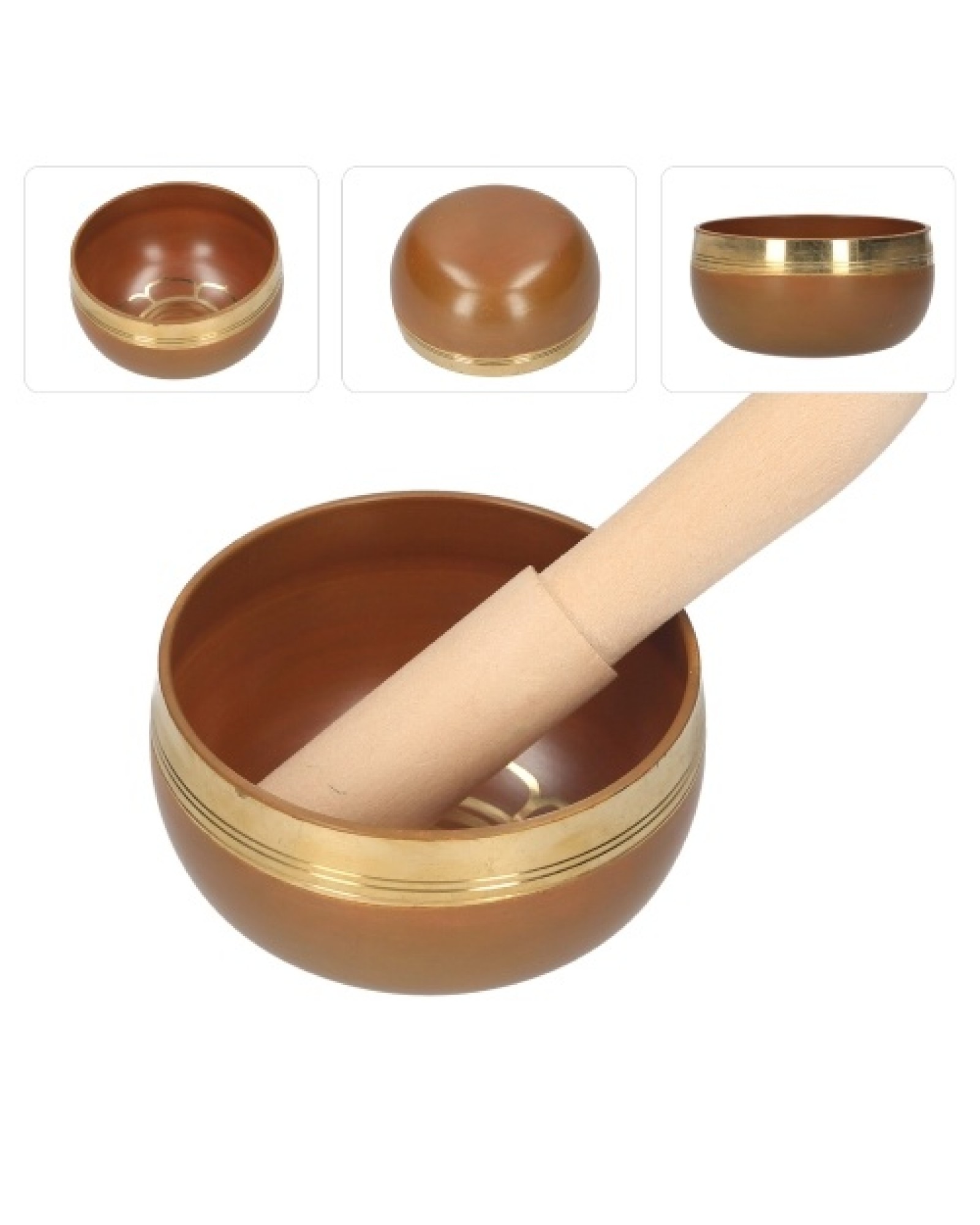 Tibetan Singing Bowl Set Buddha Sound Bowl and Wood Mallet Charka Bowl Meditation Sound Bowl with Mallet Wooden Stick for Healin