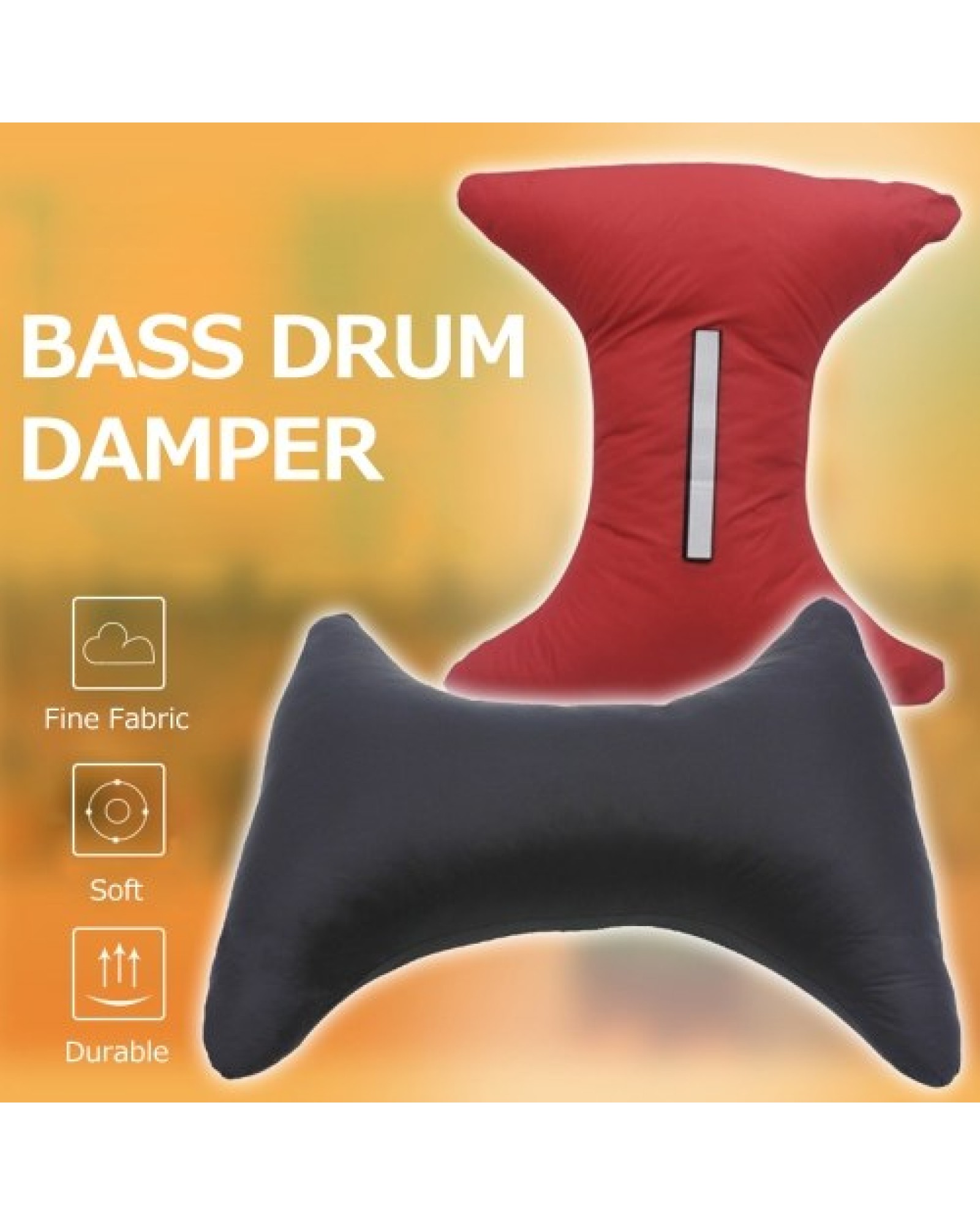 Bass Drum Damper Adhesive Bass Drum Sound-absorbing Pillow Drum Practice Noise Reduction Cushion Pad