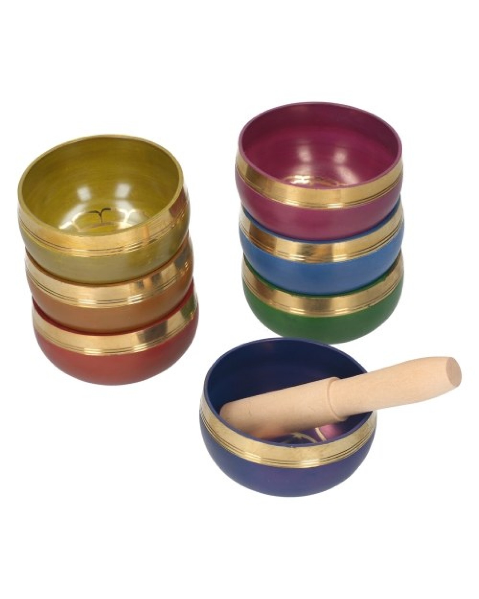 Tibetan Singing Bowl Set Buddha Sound Bowl and Wood Mallet Charka Bowl Meditation Sound Bowl with Mallet Wooden Stick for Healin