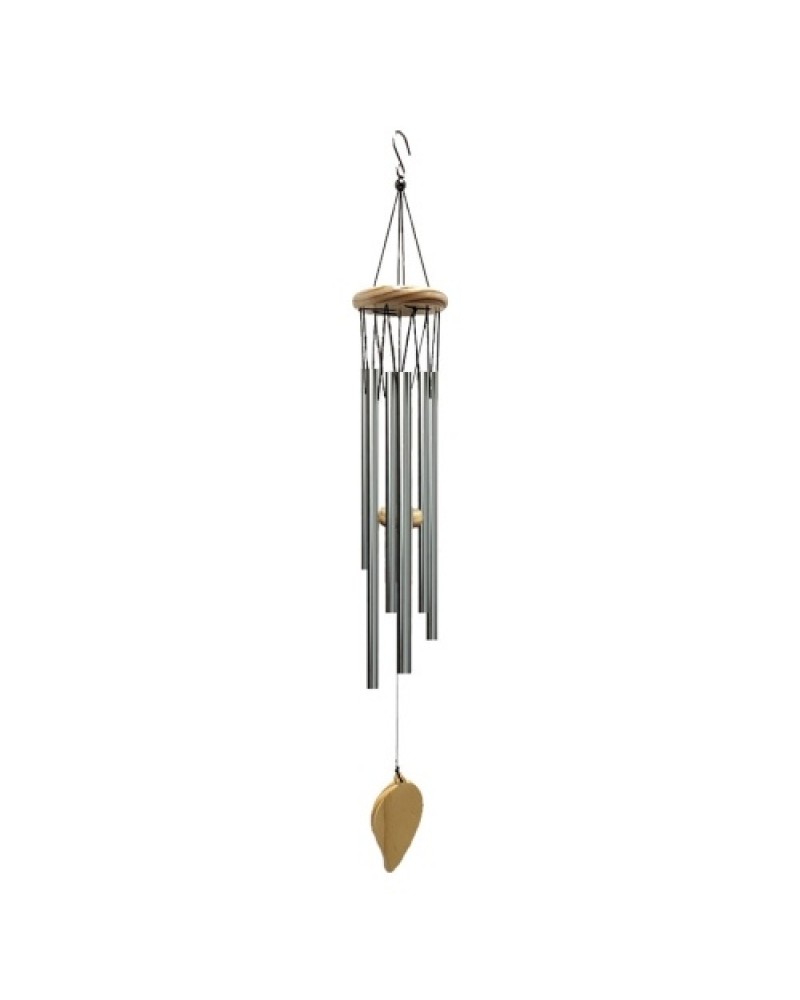 Wind Chimes 6pcs Aluminum Tubes Chimes Simple European Style Windbells Melodious Soothing Sound for Outdoor Indoor Backyard Deco