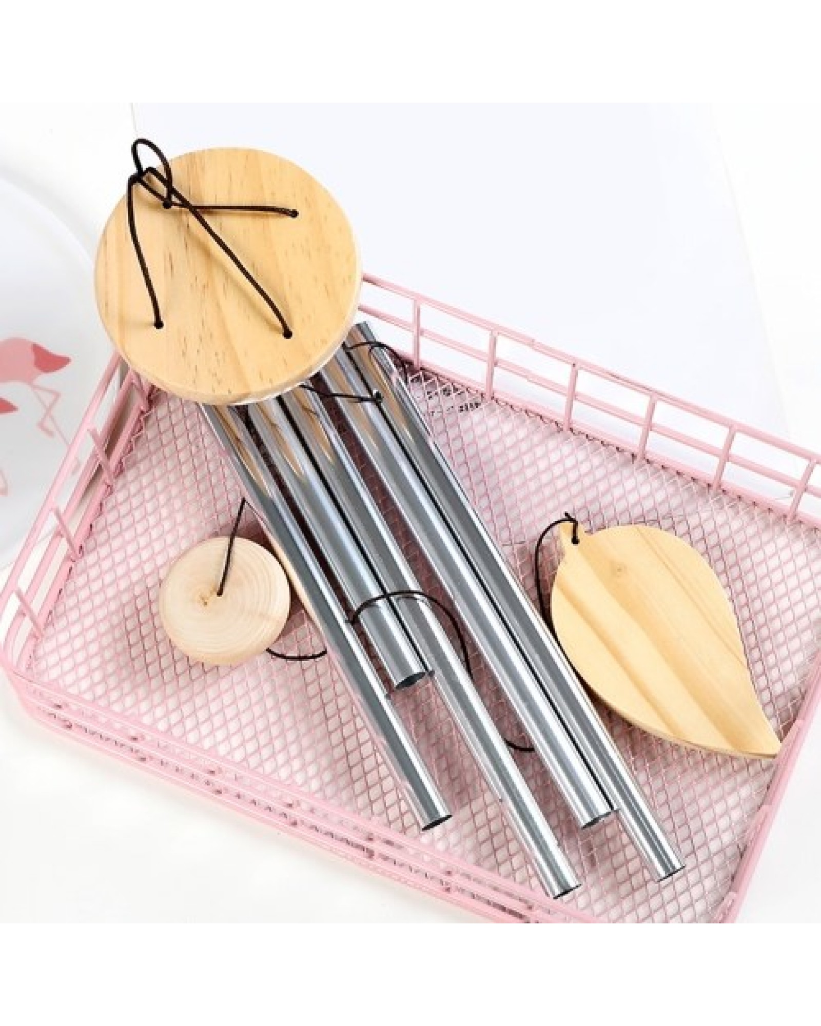 Wind Chimes 6pcs Aluminum Tubes Chimes Simple European Style Windbells Melodious Soothing Sound for Outdoor Indoor Backyard Deco