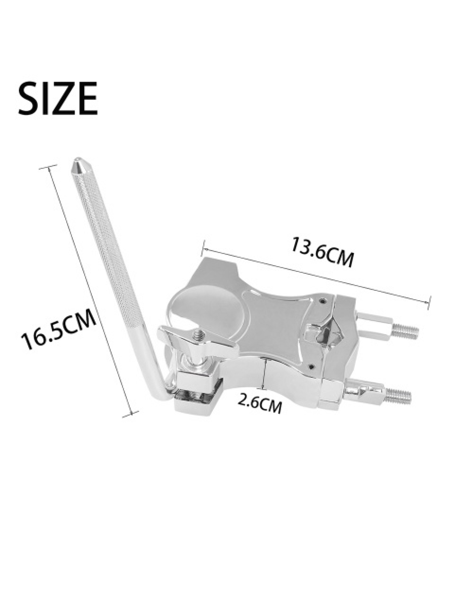 Adjustable Tom Drum Mounting Bracket Extension Clip Musical Instrument Accessory Bracket Extension Clip Bracket Extension Clip