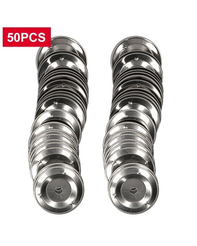 50pcs Tambourine Bell Ring Jingle Bell Stainless Steel for Handbell Tambourine Church Tambourines