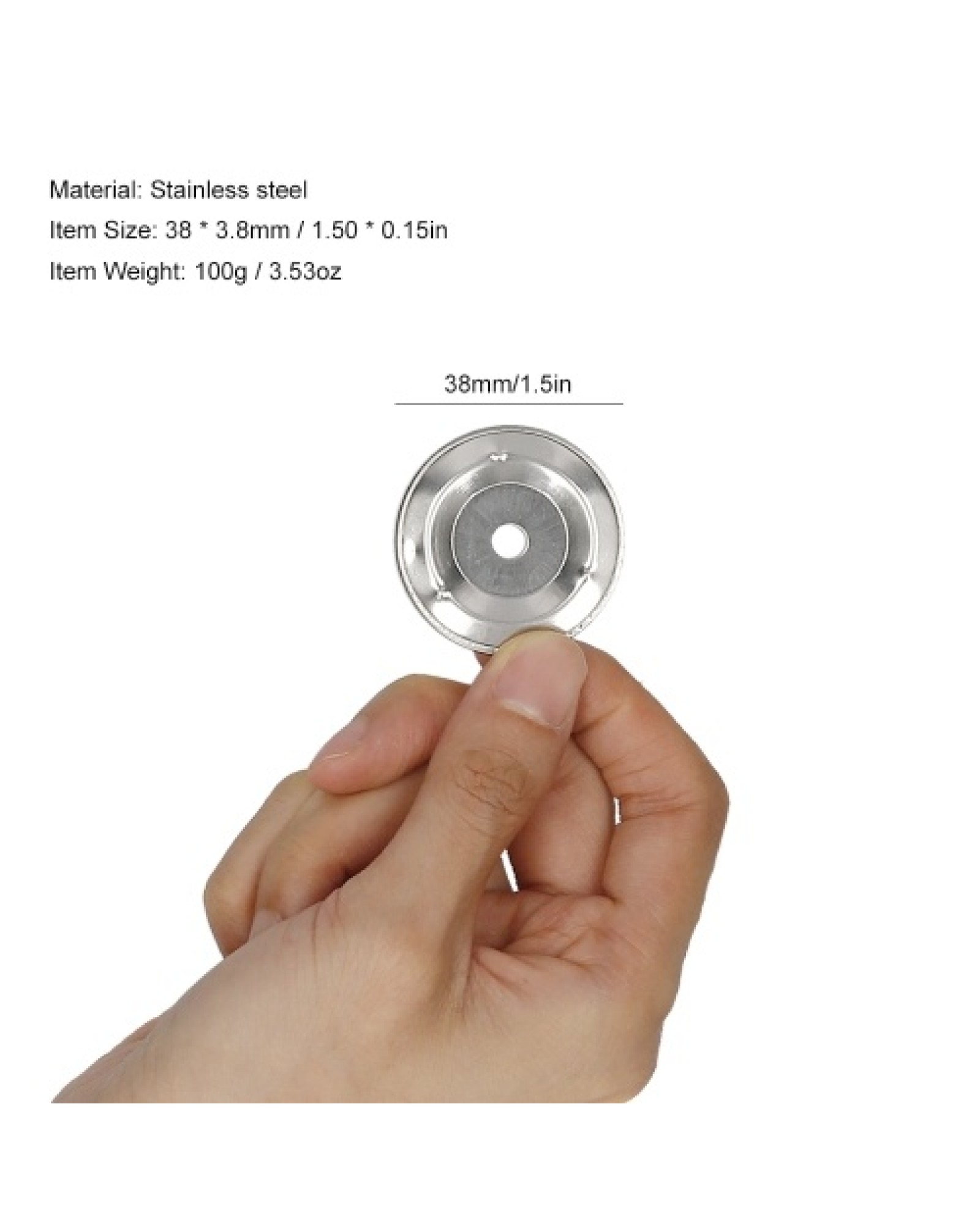 50pcs Tambourine Bell Ring Jingle Bell Stainless Steel for Handbell Tambourine Church Tambourines