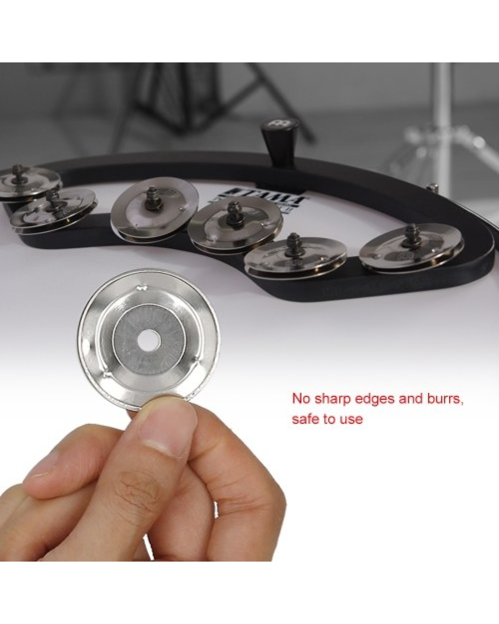 50pcs Tambourine Bell Ring Jingle Bell Stainless Steel for Handbell Tambourine Church Tambourines