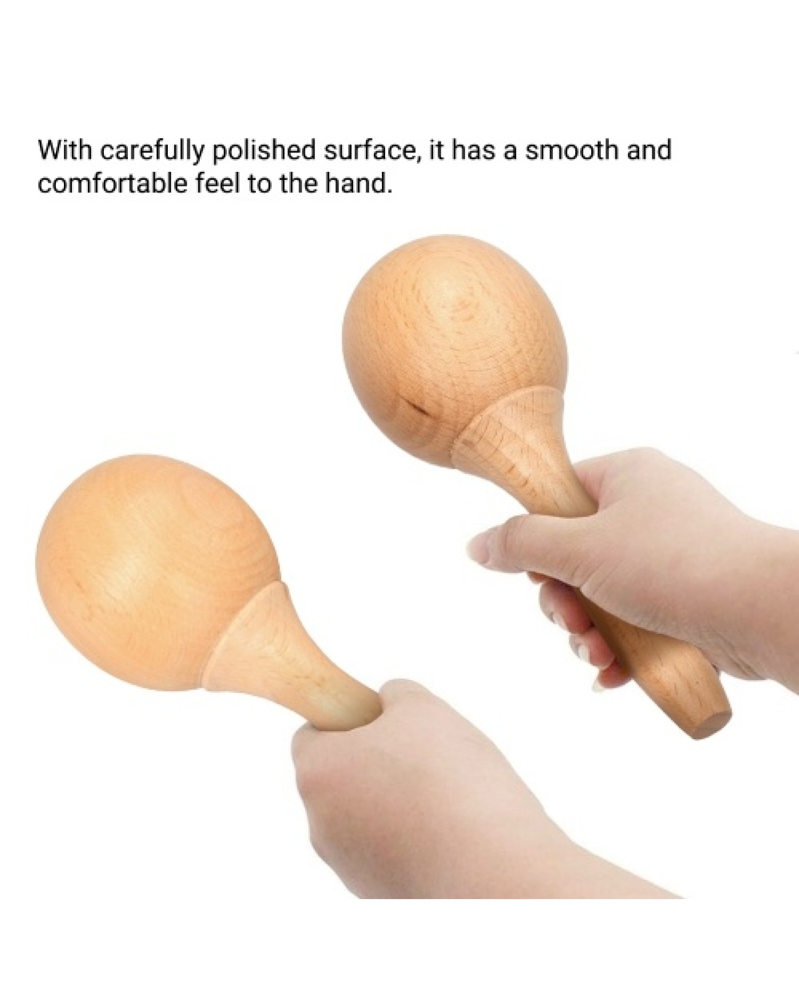 Beech Maraca Rumba Shaker Rattles Percussion Instrument Wooden Maraca Pair Percussion Maraca for Kids Children Musical Instrumen