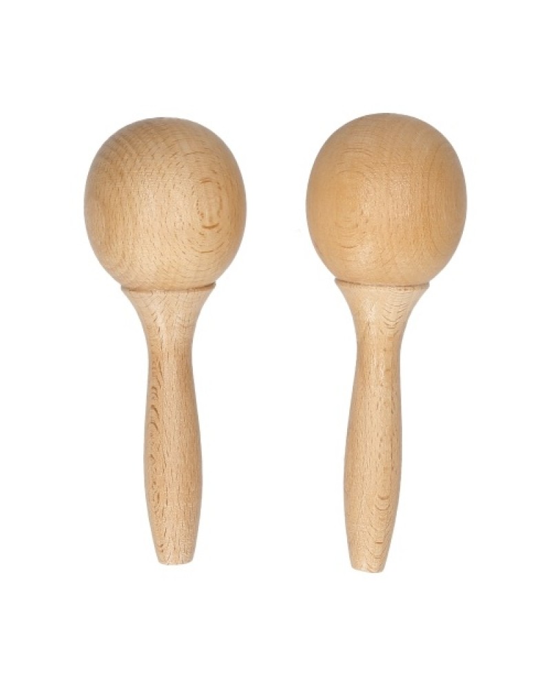 Beech Maraca Rumba Shaker Rattles Percussion Instrument Wooden Maraca Pair Percussion Maraca for Kids Children Musical Instrumen