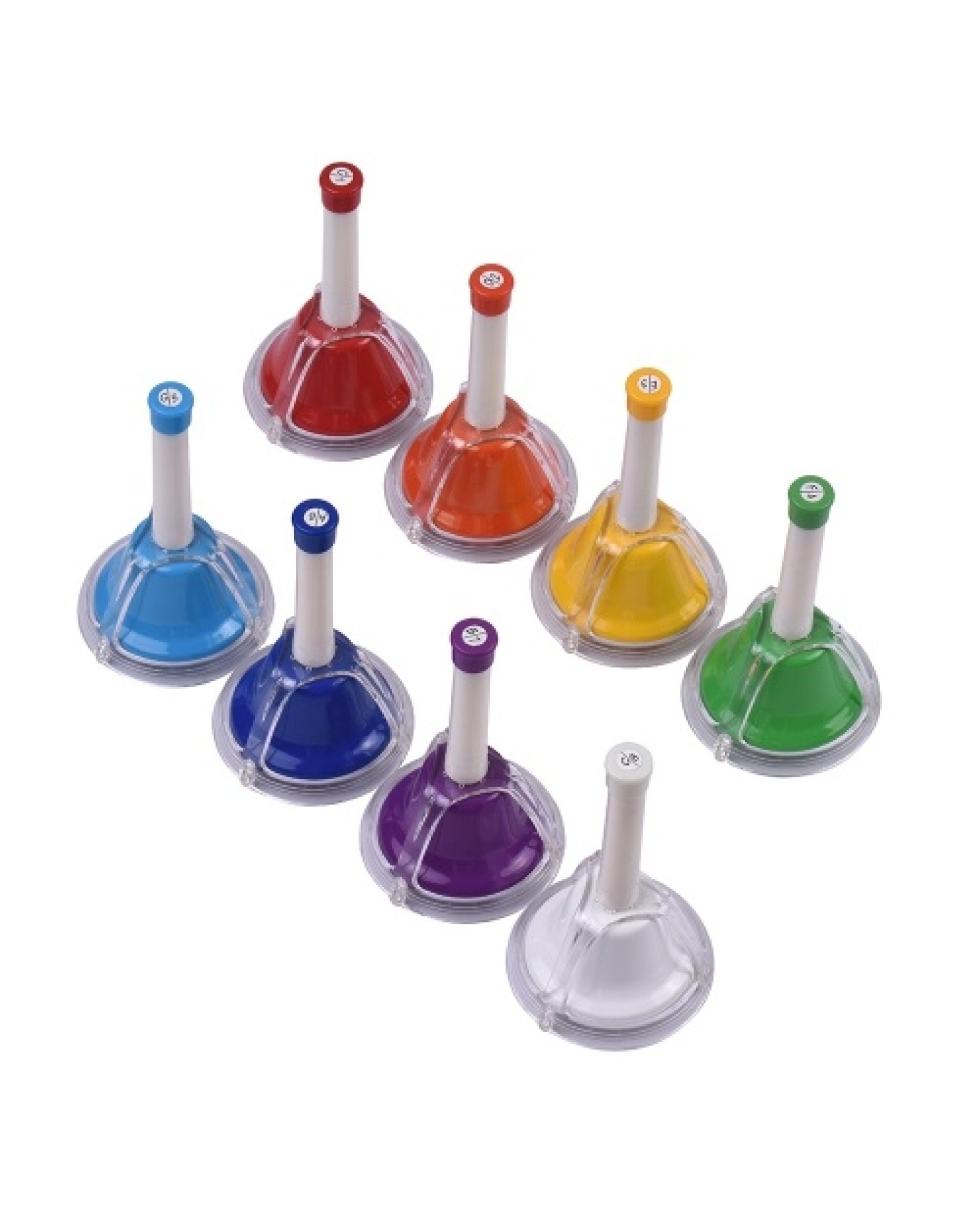 8 Note Diatonic Metal Bell Colorful Handbell Hand Percussion Bells Kit Musical Toy for Kids Children for Musical Learning Teachi