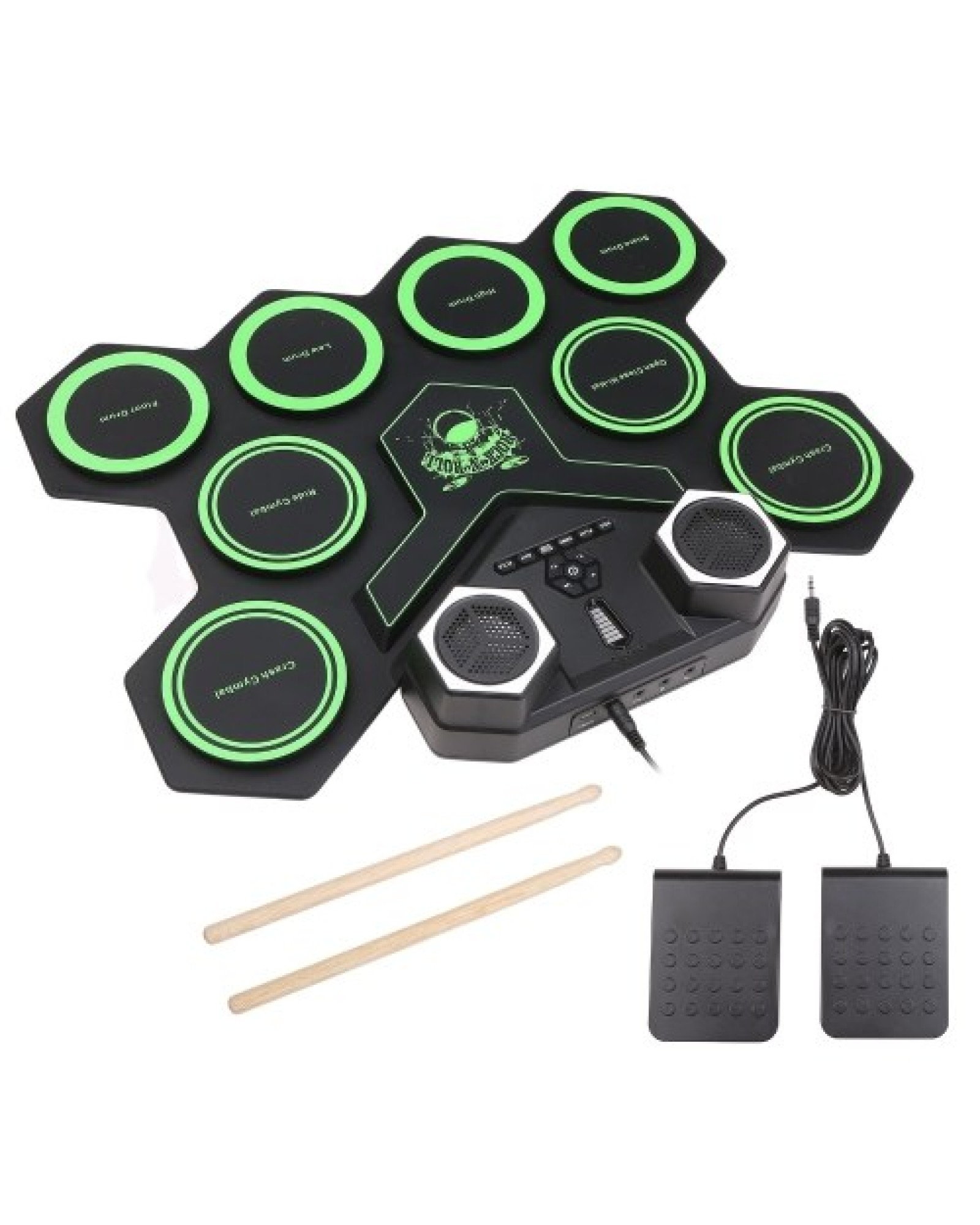 USB Portable Roll Up Drum Kit Silicone Roll Up Electronic Drum Roll-up Drum Sets Portable Drums Foldable Drum Kit for Beginners 