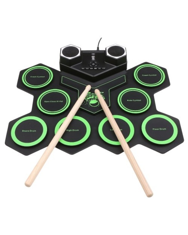 USB Portable Roll Up Drum Kit Silicone Roll Up Electronic Drum Roll-up Drum Sets Portable Drums Foldable Drum Kit for Beginners 