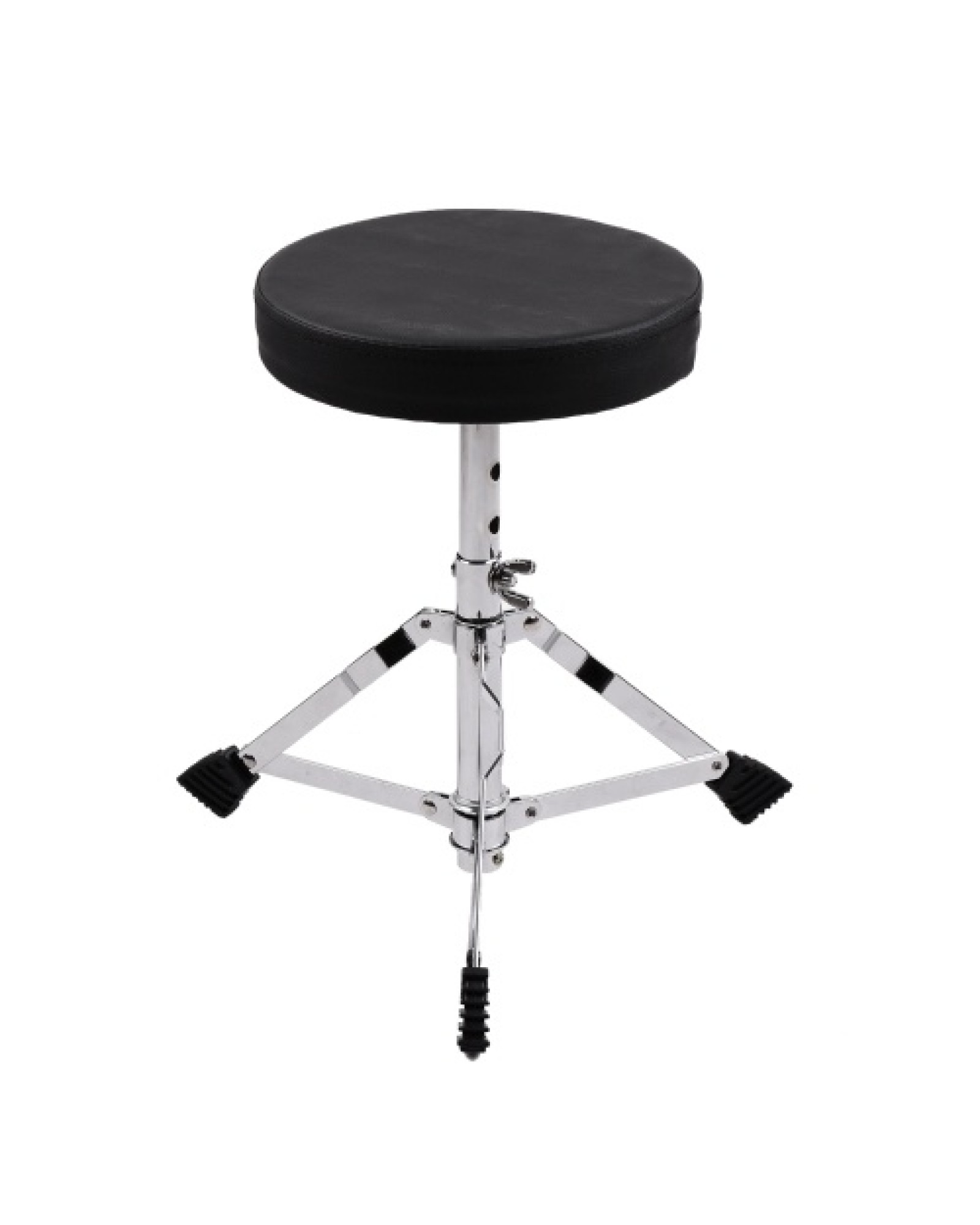 Juniors Drum Throne Round Padded Drum Seat Stool Single-braced Stainless Steel Legs Anti-slip