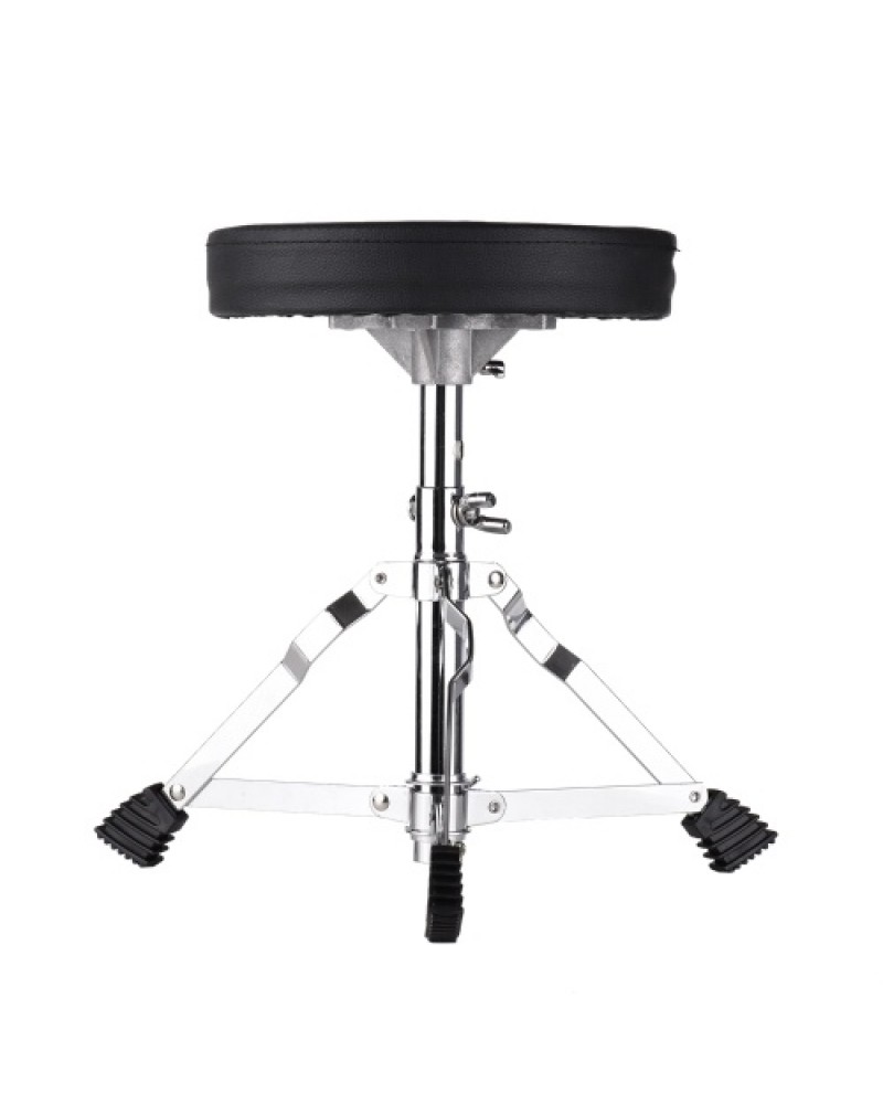 Juniors Drum Throne Round Padded Drum Seat Stool Single-braced Stainless Steel Legs Anti-slip