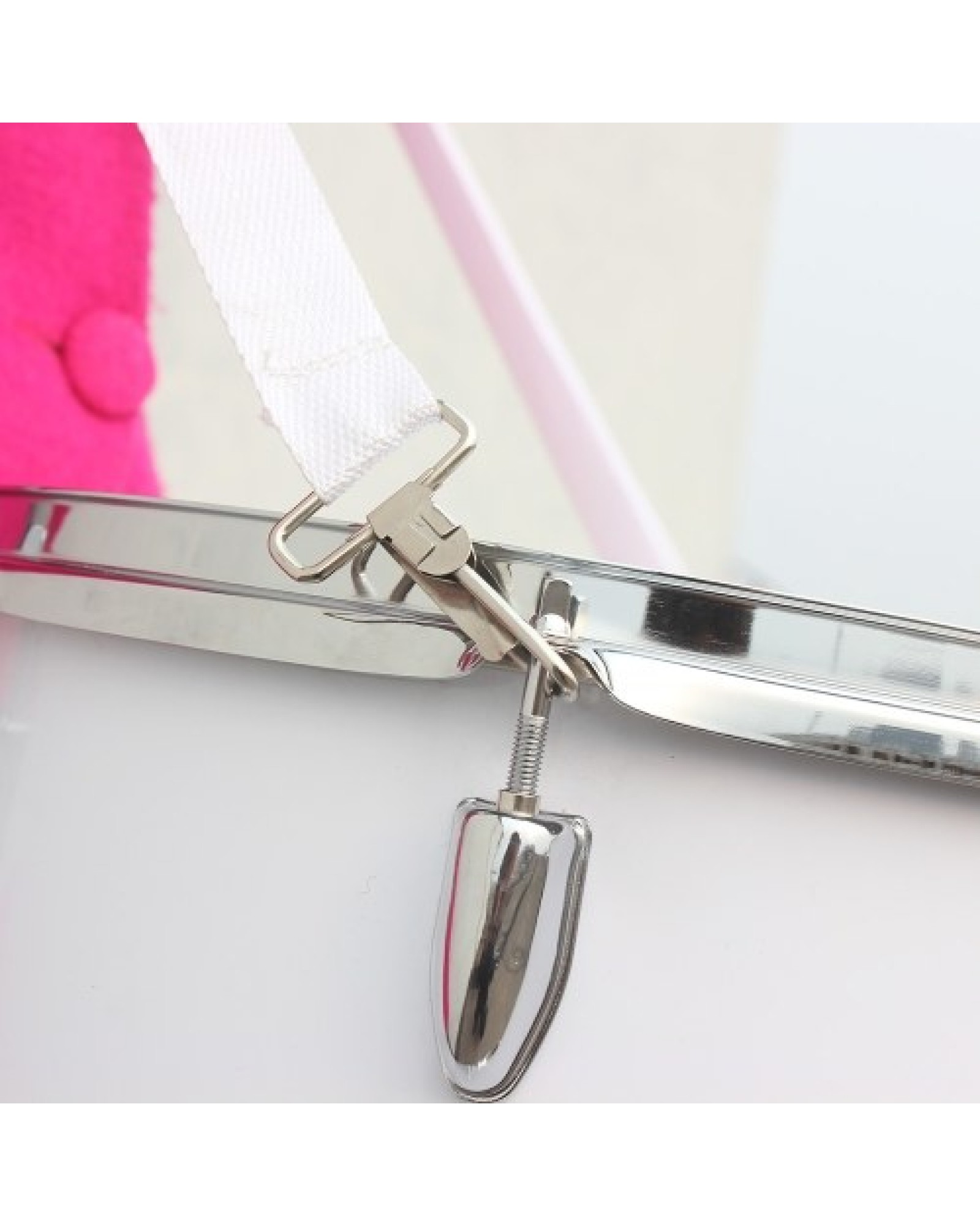 14 x10 inches Marching Drum   Drumsticks   Key   Strap White