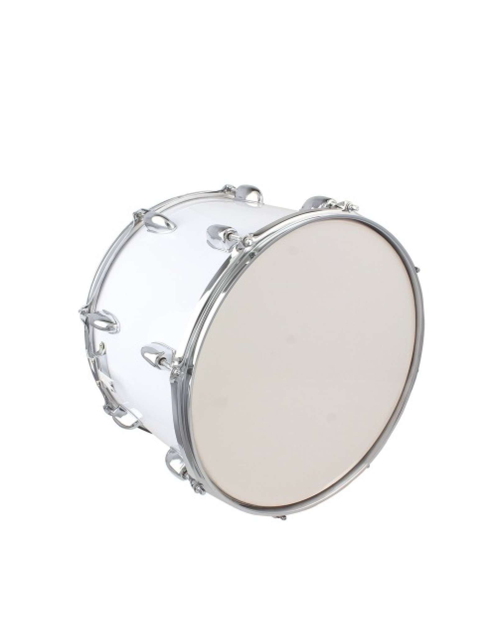 14 x10 inches Marching Drum   Drumsticks   Key   Strap White