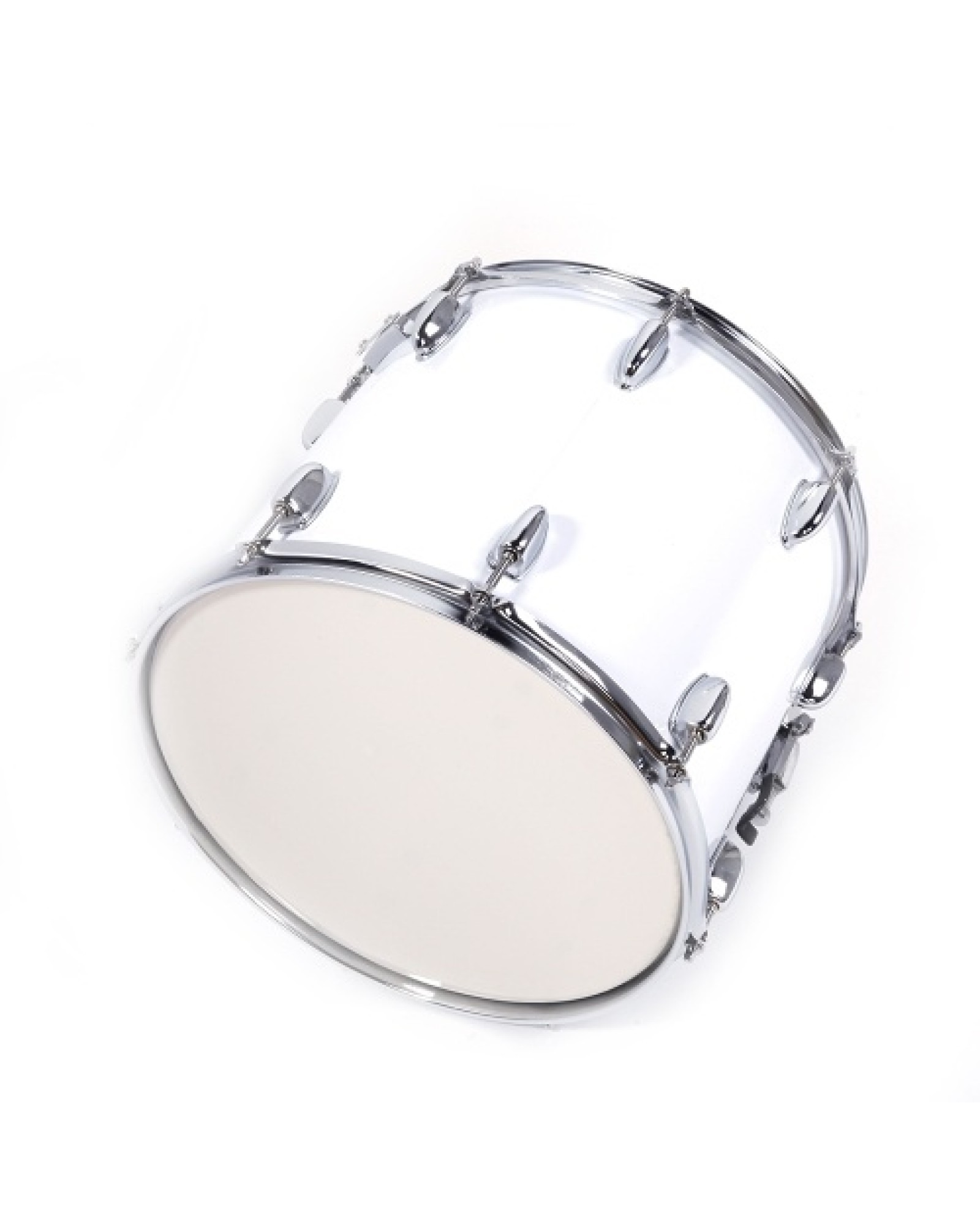 14 x10 inches Marching Drum   Drumsticks   Key   Strap White