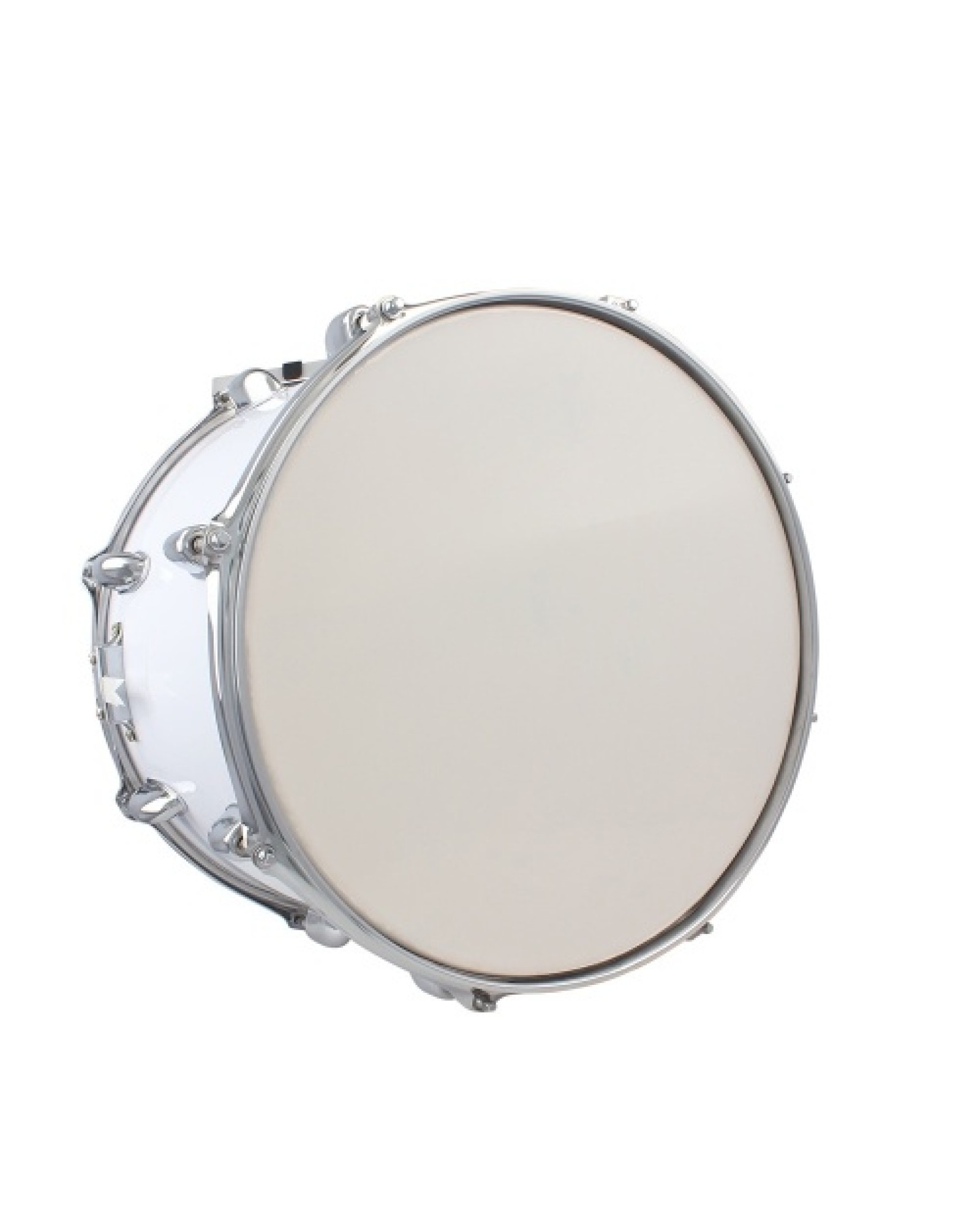 14 x10 inches Marching Drum   Drumsticks   Key   Strap White