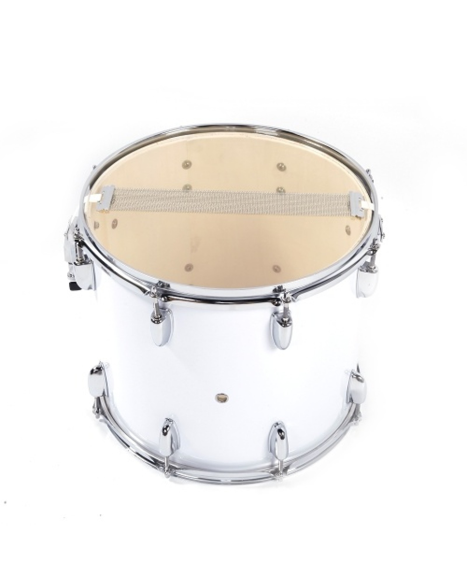 14 x10 inches Marching Drum   Drumsticks   Key   Strap White