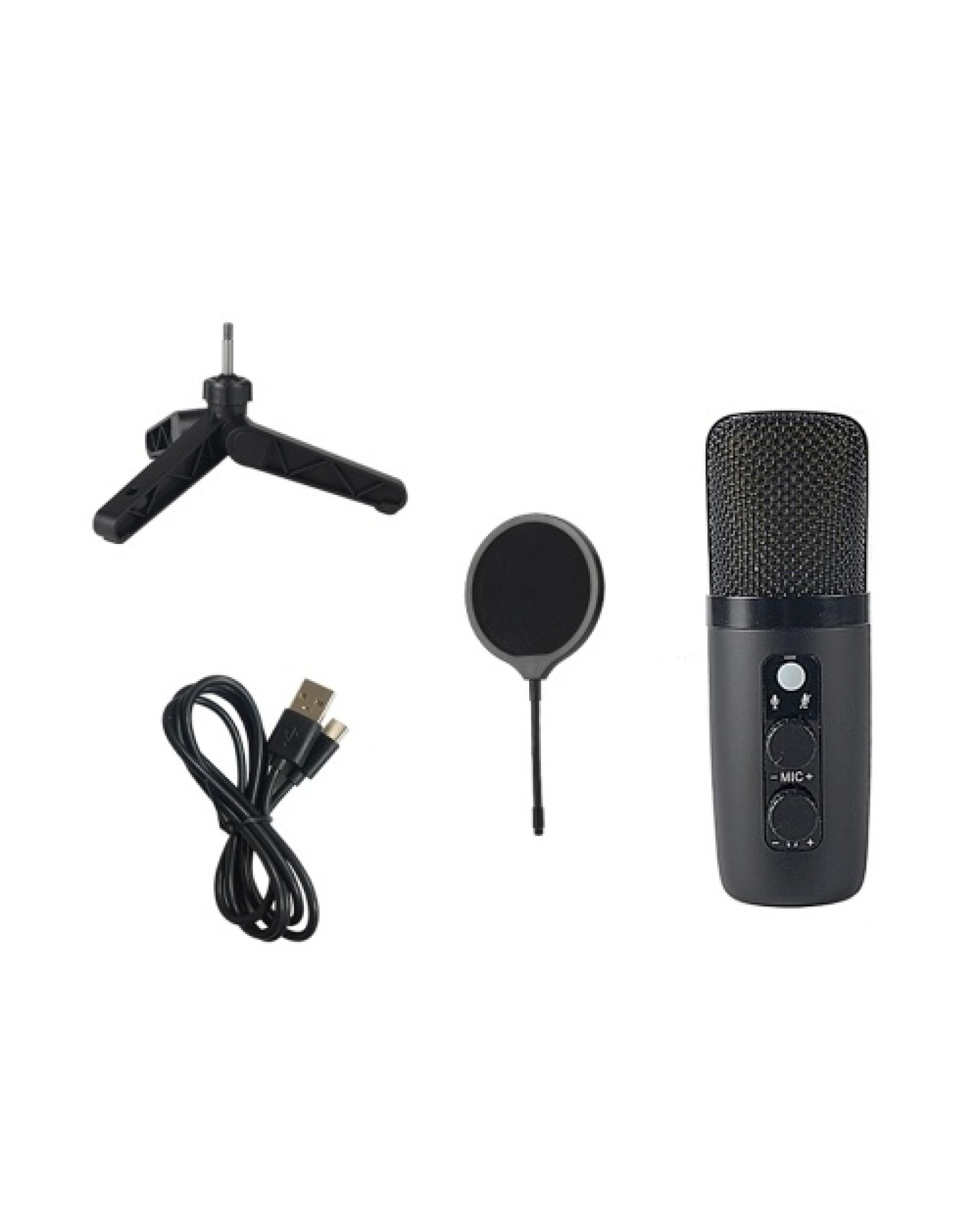 Desktop Microphone Set Cardioid PC Mic Condenser Microphone for Studio Recording Broadcasting Karaoke Singing