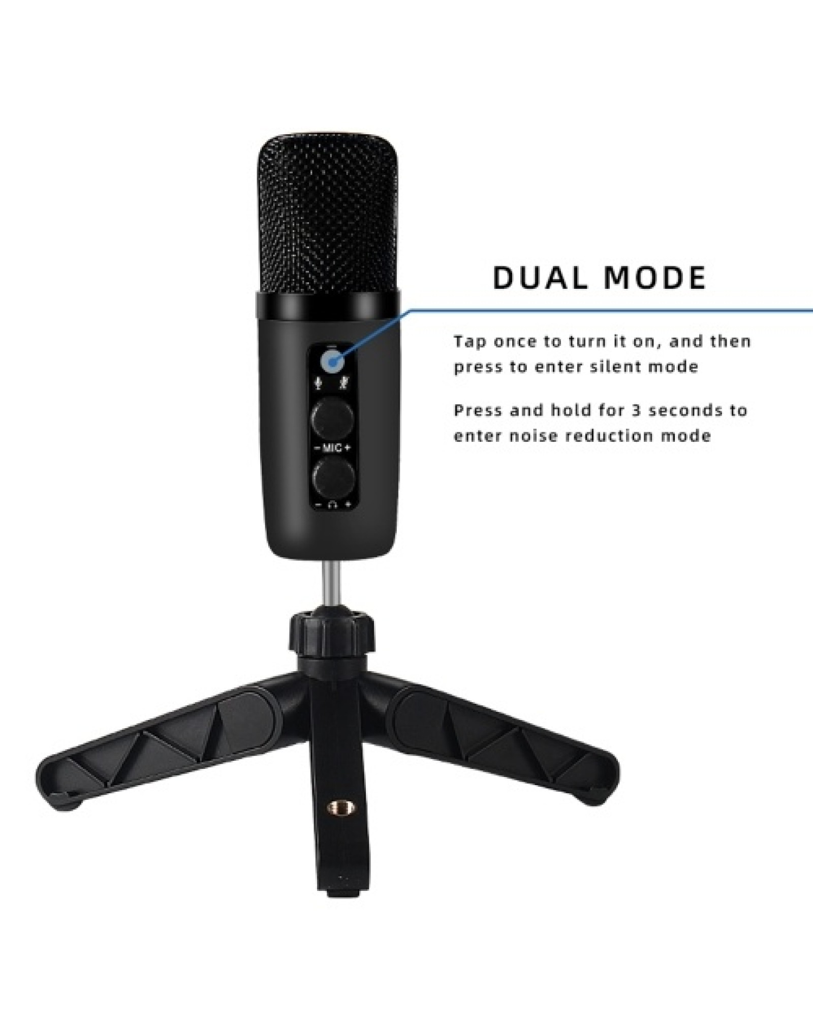 Desktop Microphone Set Cardioid PC Mic Condenser Microphone for Studio Recording Broadcasting Karaoke Singing