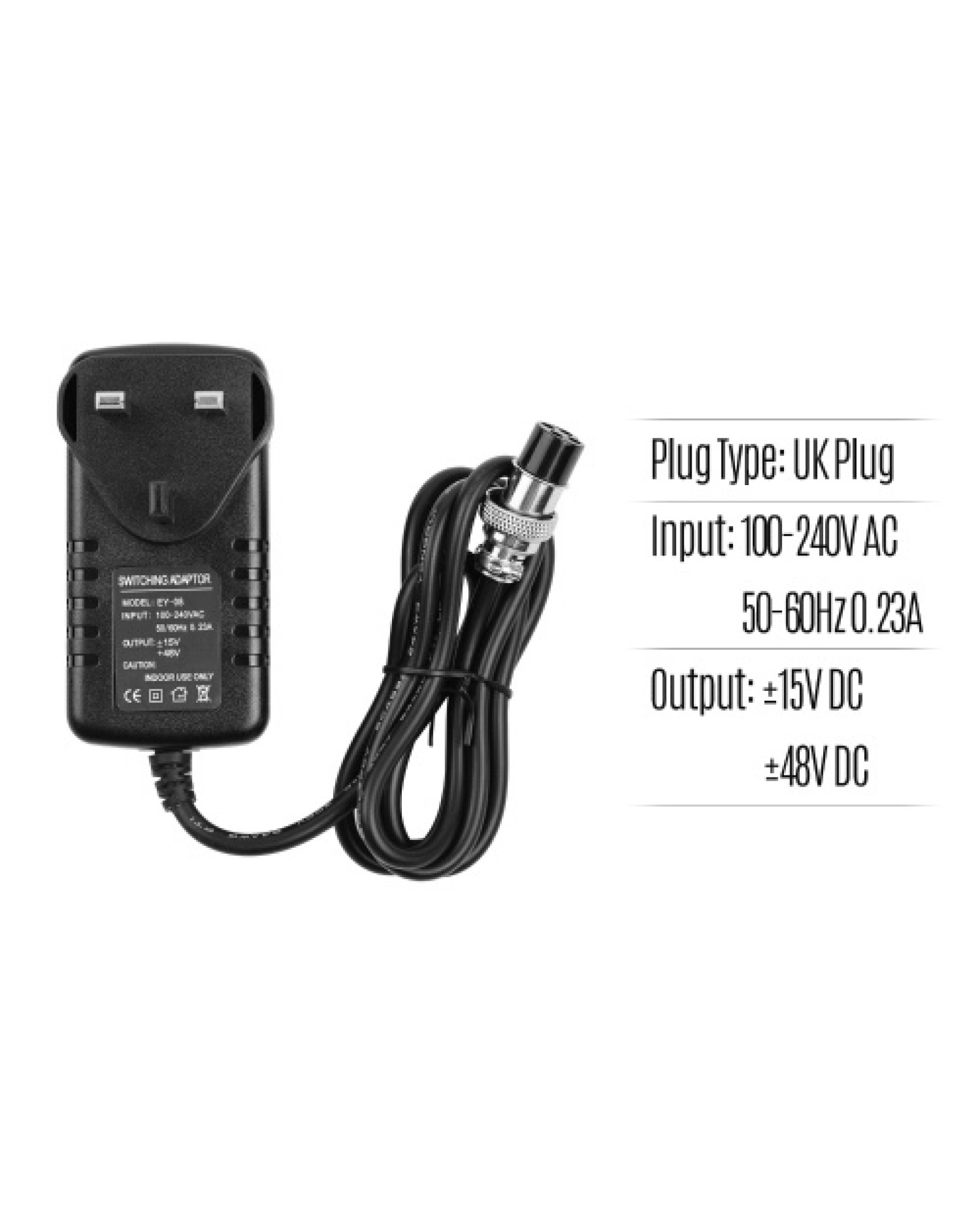 Mixing Console Mixer Power Supply AC Adapter 15V 230mA Universal 4-Pin Round Connector