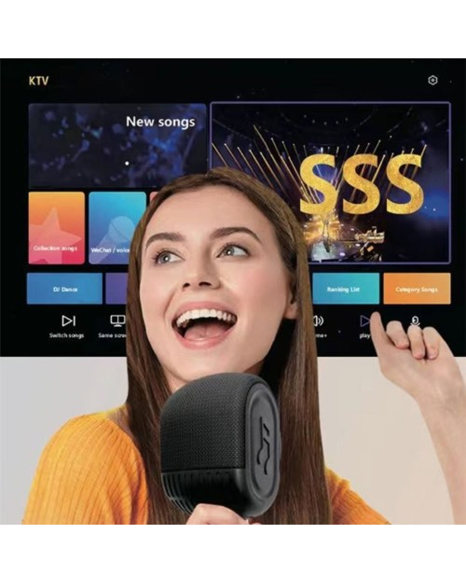 Wireless BT Karaoke Microphone HIFI Speaker