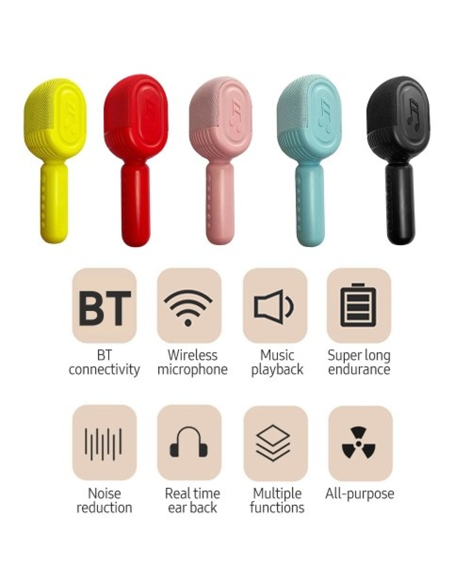 Wireless BT Karaoke Microphone HIFI Speaker