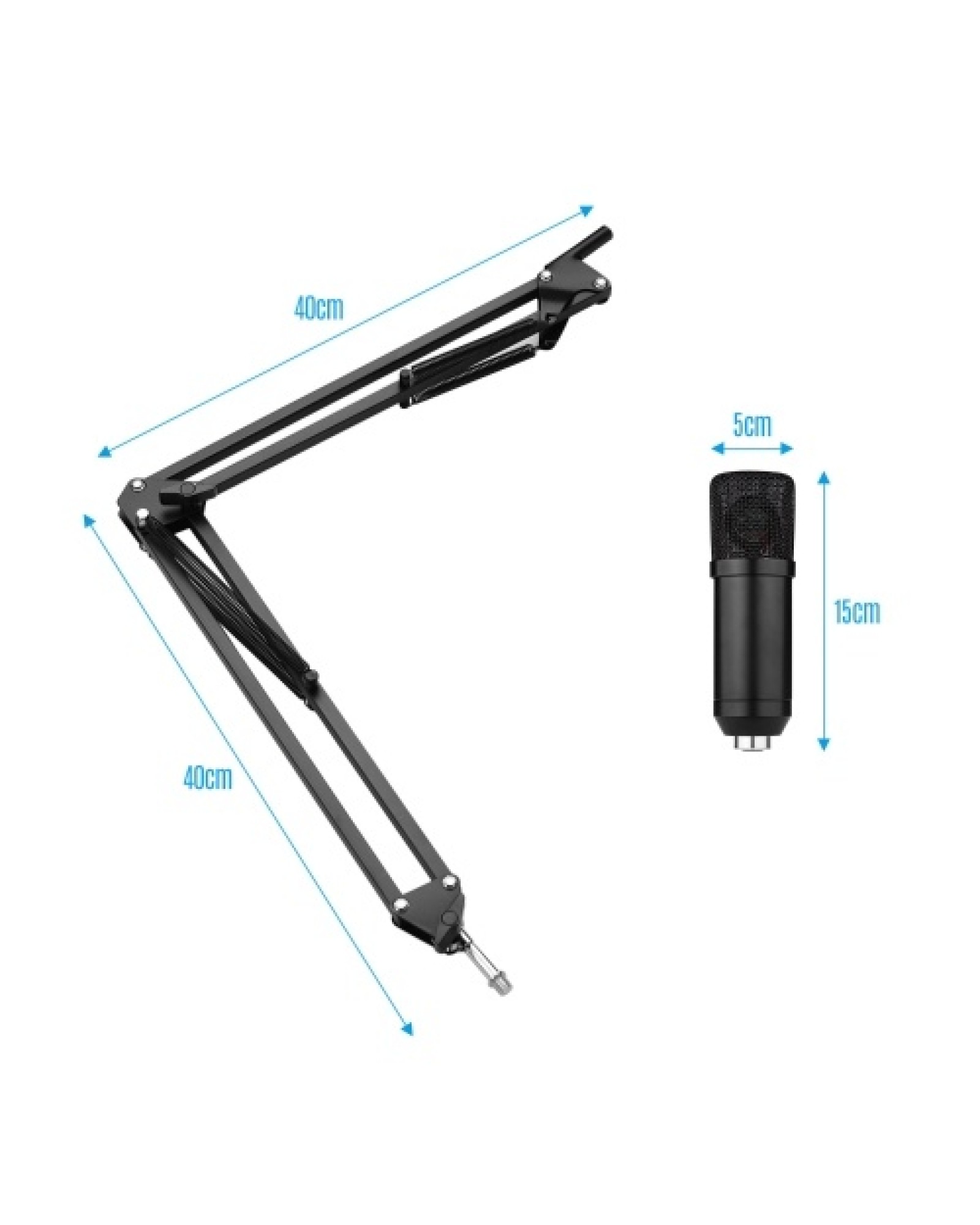 USB Professional PC Microphone Set Cardioid 192KHz/24Bit Noise-Cancelling Condenser Mic