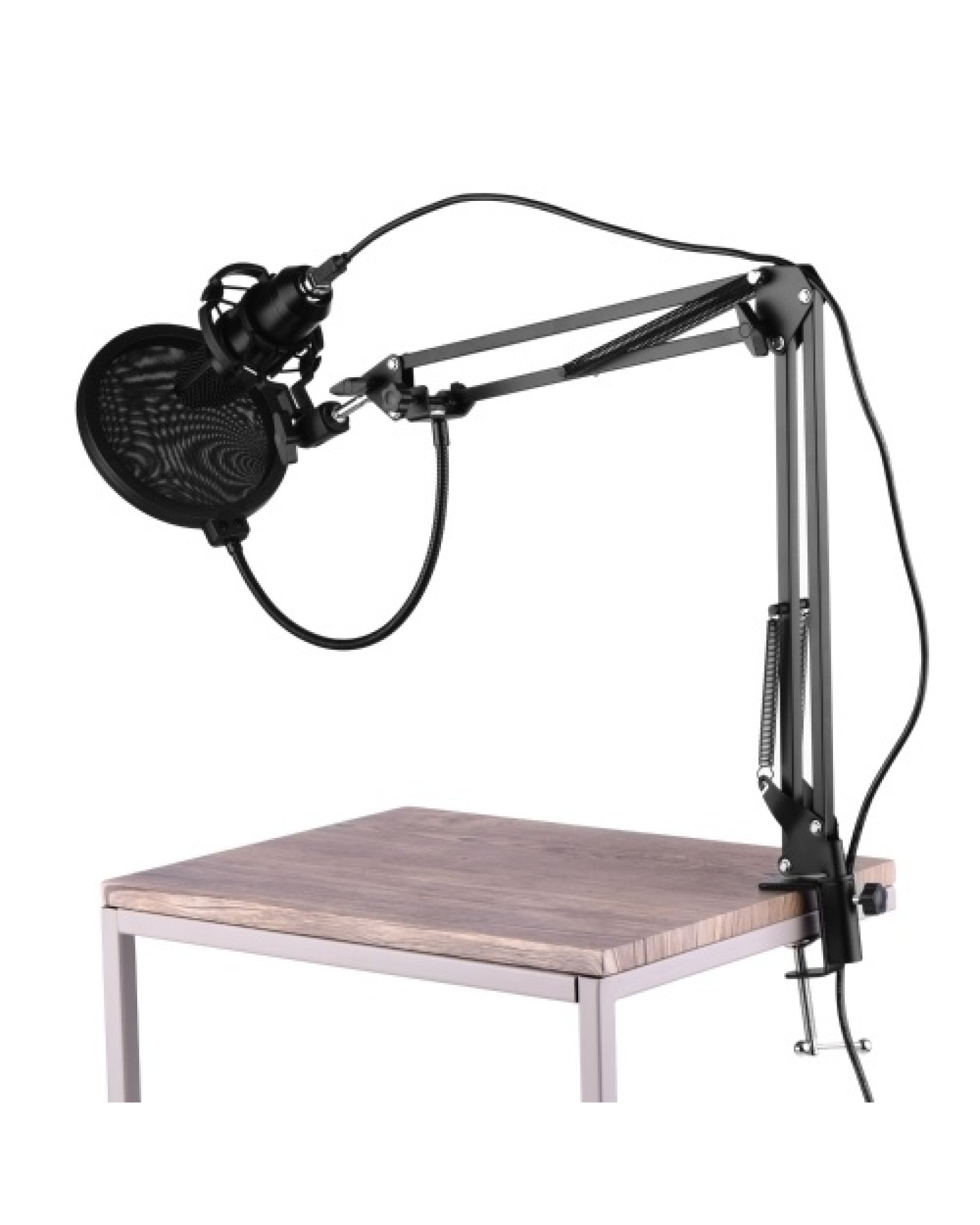 USB Professional PC Microphone Set Cardioid 192KHz/24Bit Noise-Cancelling Condenser Mic