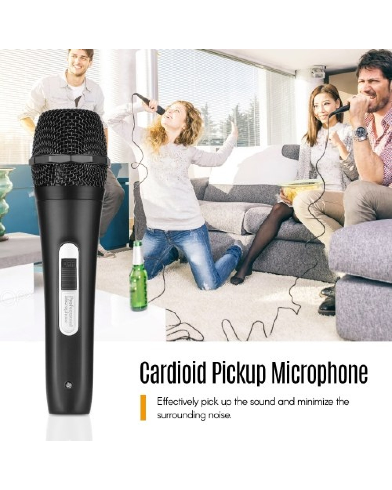 Handheld Wired Dynamic Microphone Mic XLR Cable 6.35mm Plug