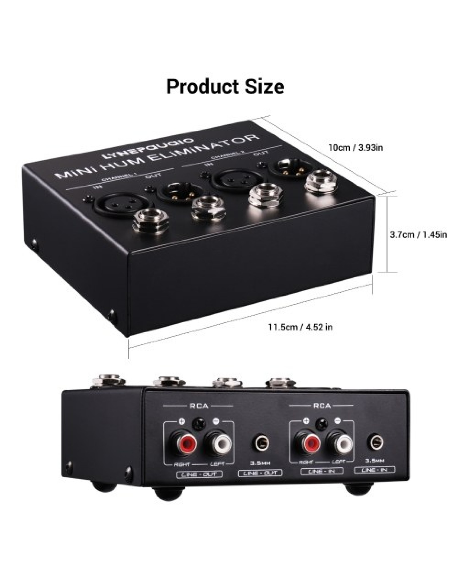 Compact Hum Eliminator Box 4 Channel Passive Buzz Destroyer Noise Canceller