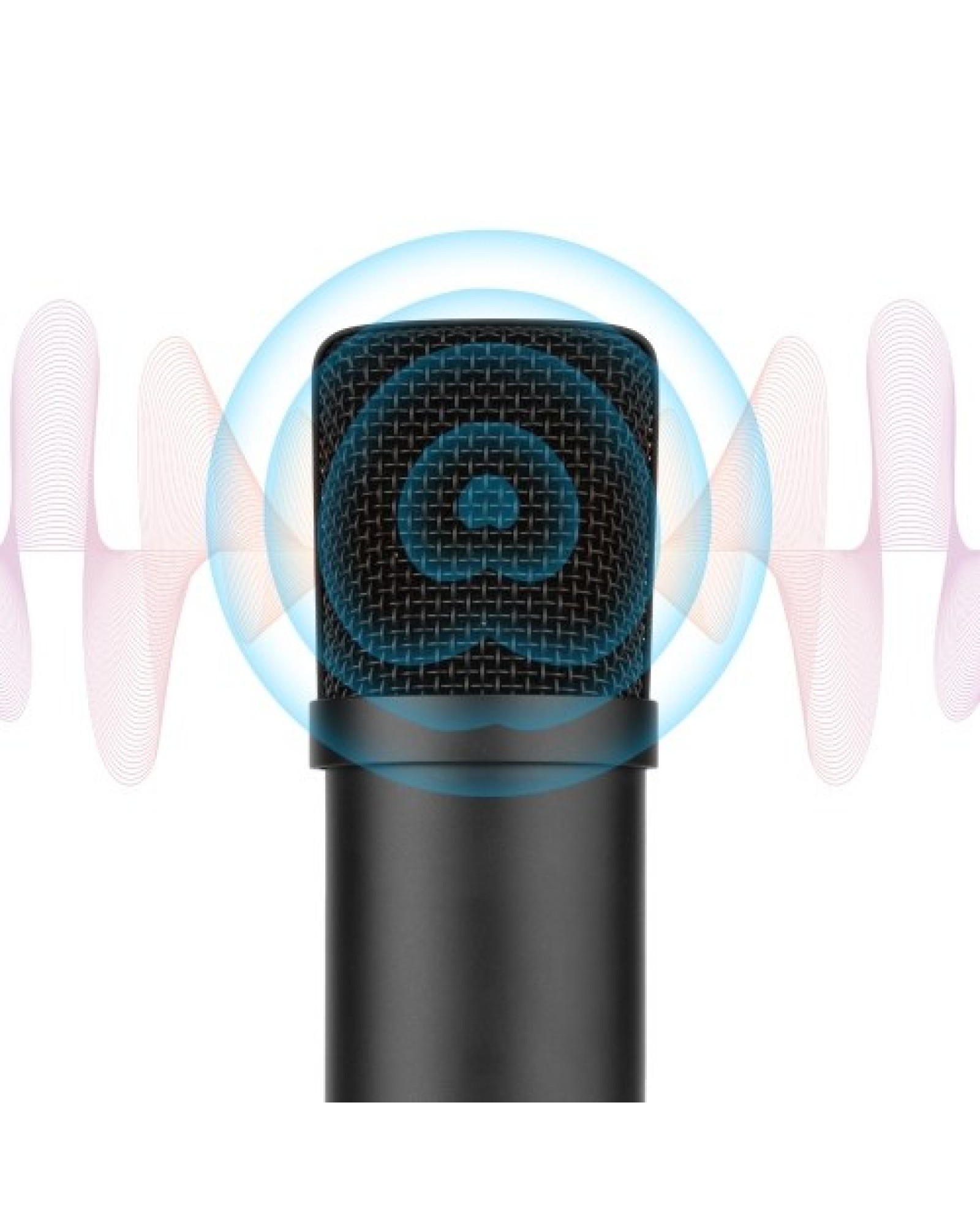 USB Condenser Microphone Set with Foldable Mic Tripod USB Power Cord Foam Wind Muff