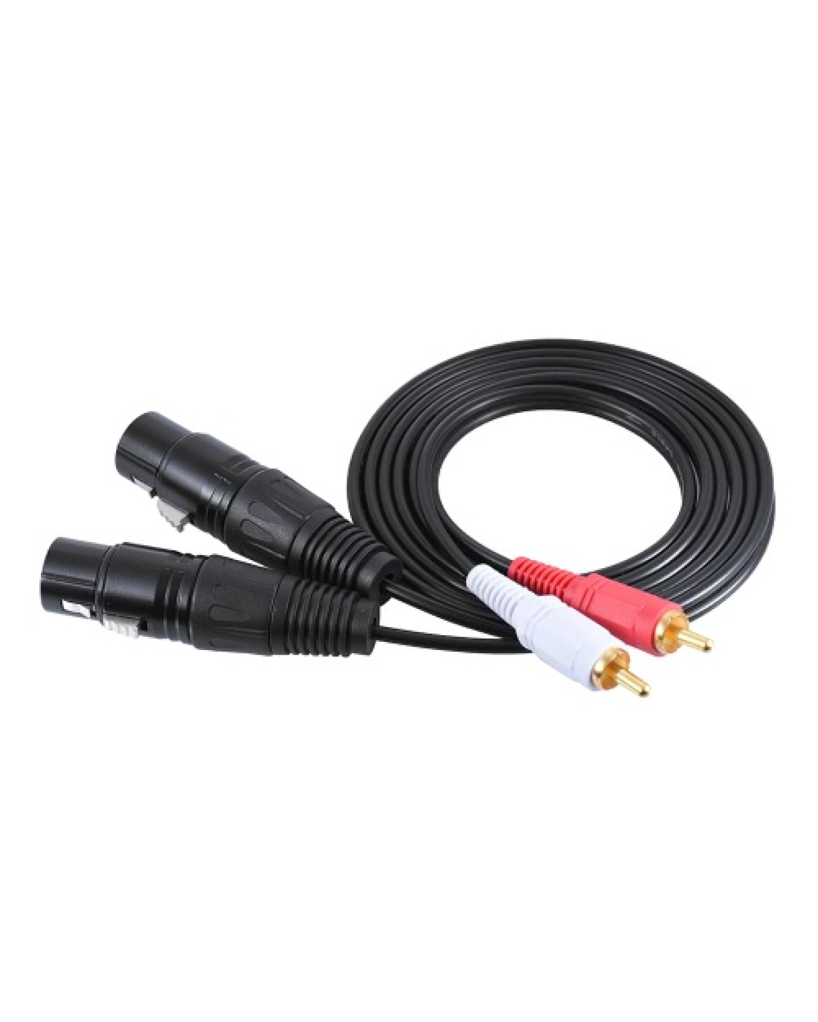1.5m/ 5ft Stereo Audio Cable Cord Dual XLR Female to Dual RCA Male Plug for Mixer Mixing Console Microphone Amplifier