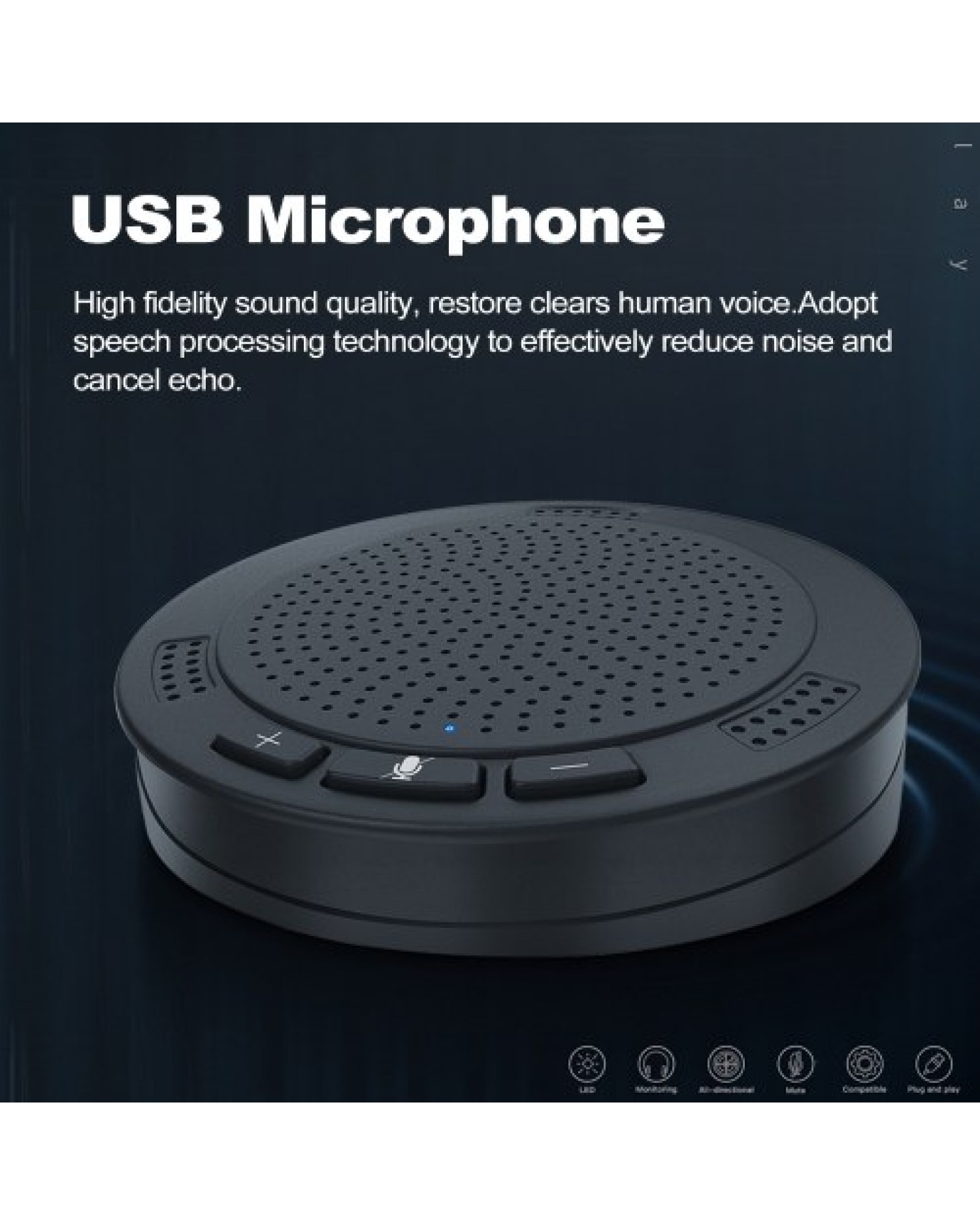 Computers Omnidirectional Microphone USB Video Conferencing Microphone Game Voice Live Recording Microphone