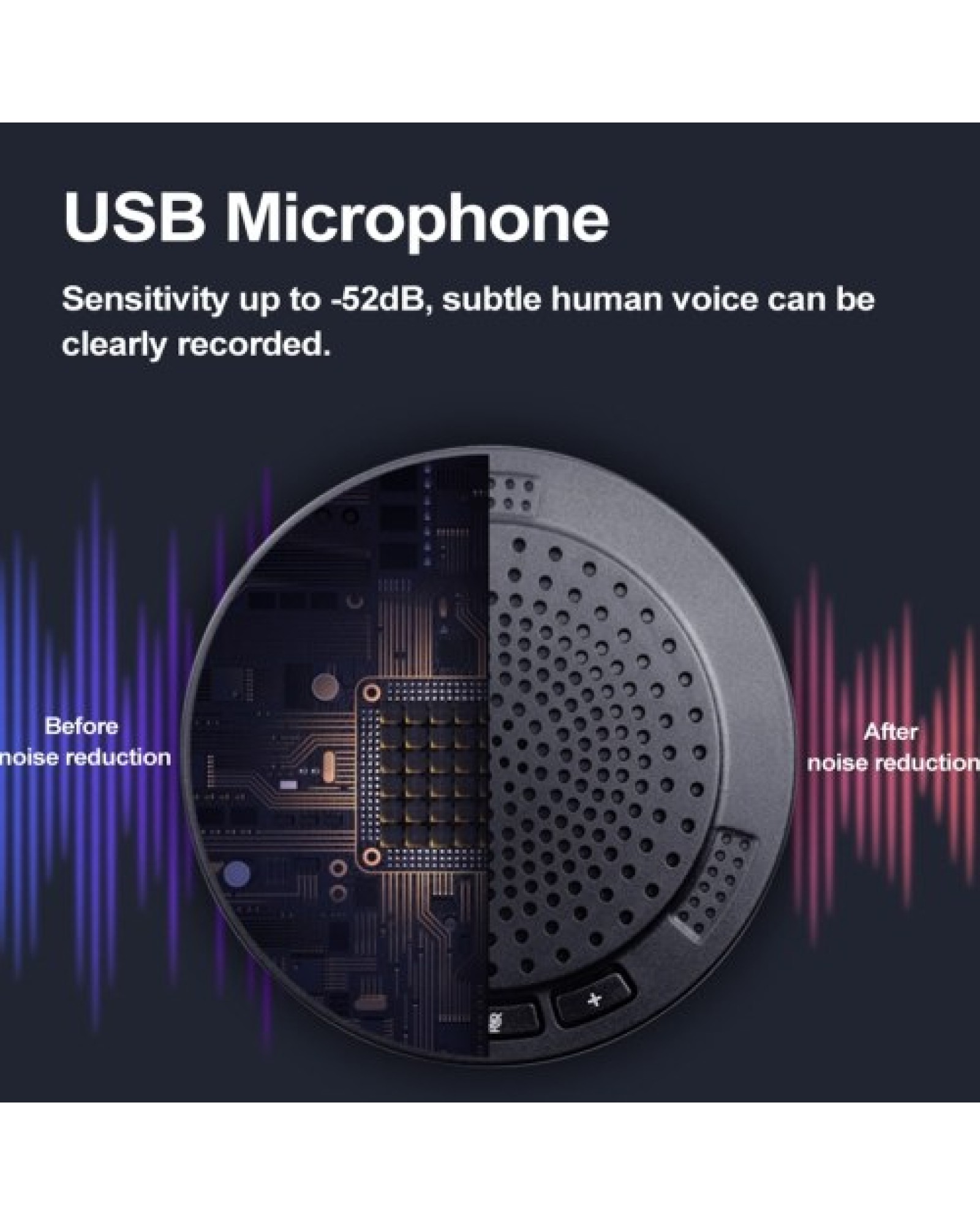 Computers Omnidirectional Microphone USB Video Conferencing Microphone Game Voice Live Recording Microphone