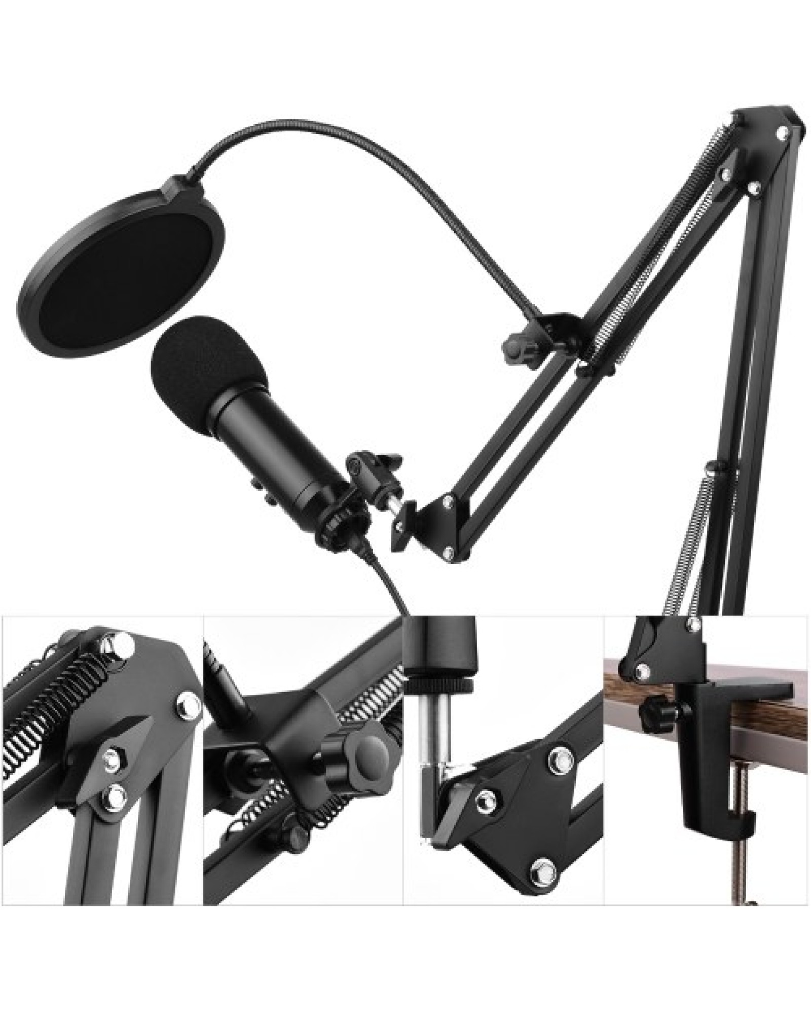 Studio Recording USB Condenser Microphone Mic Kit
