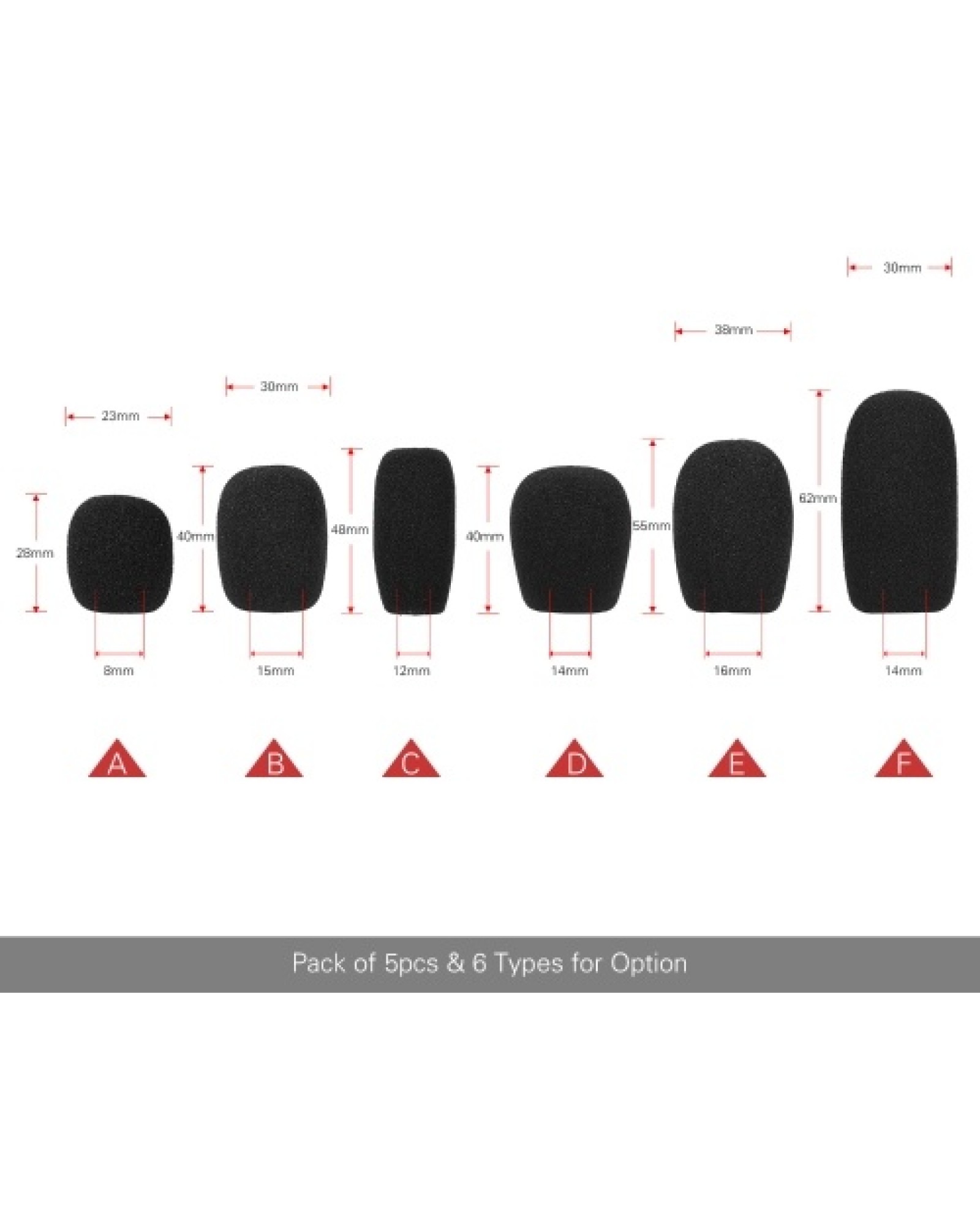 Mini Microphone Windscreens Mic Foam Covers