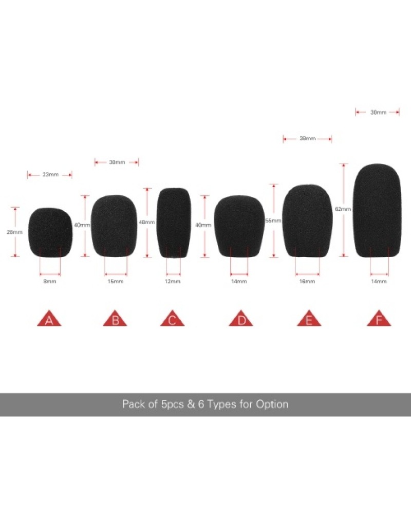 Mini Microphone Windscreens Mic Foam Covers