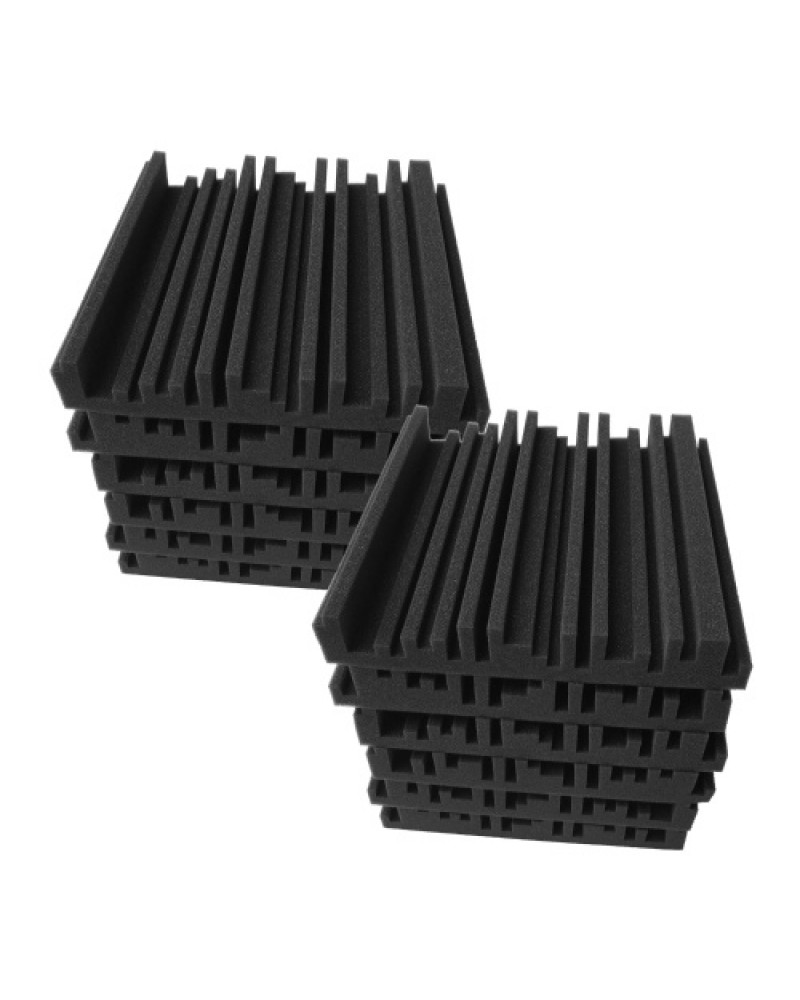 12pcs 10*10*2inch High Density Studio Acoustic Foams Panels Sound Insulation Foam Fire Retardant