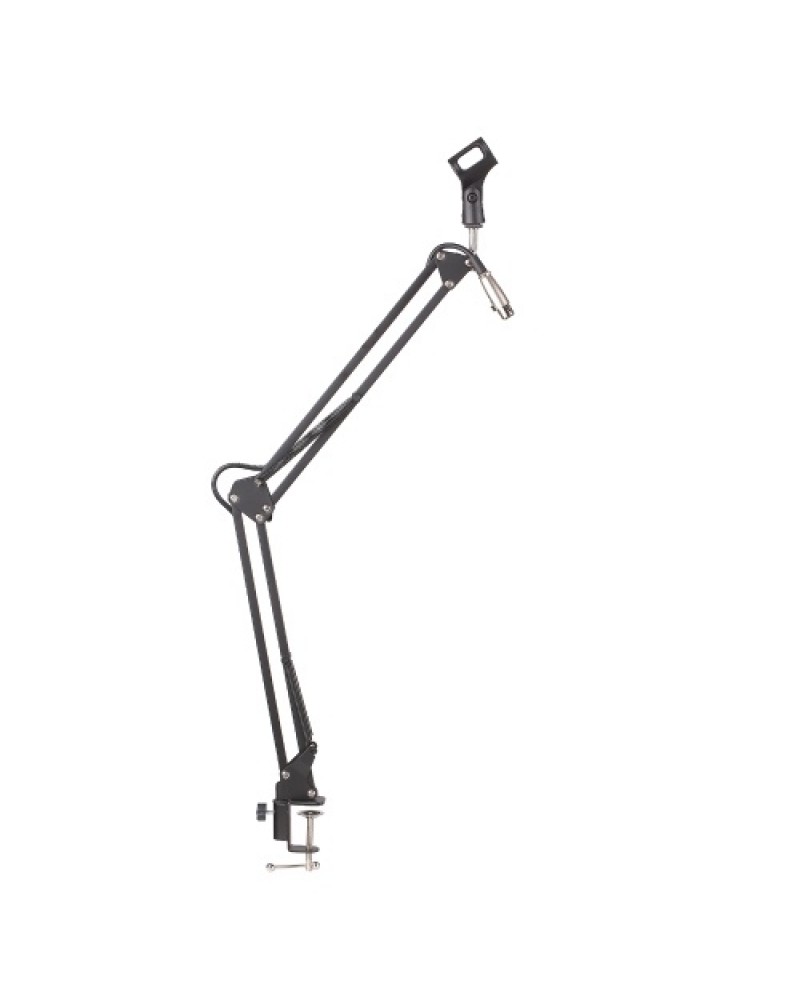Microphone Holder Cantilever Bracket with Microphone Cable Telescopic Stand Live Support Lazy Bracket with Extendable Arm Deskto