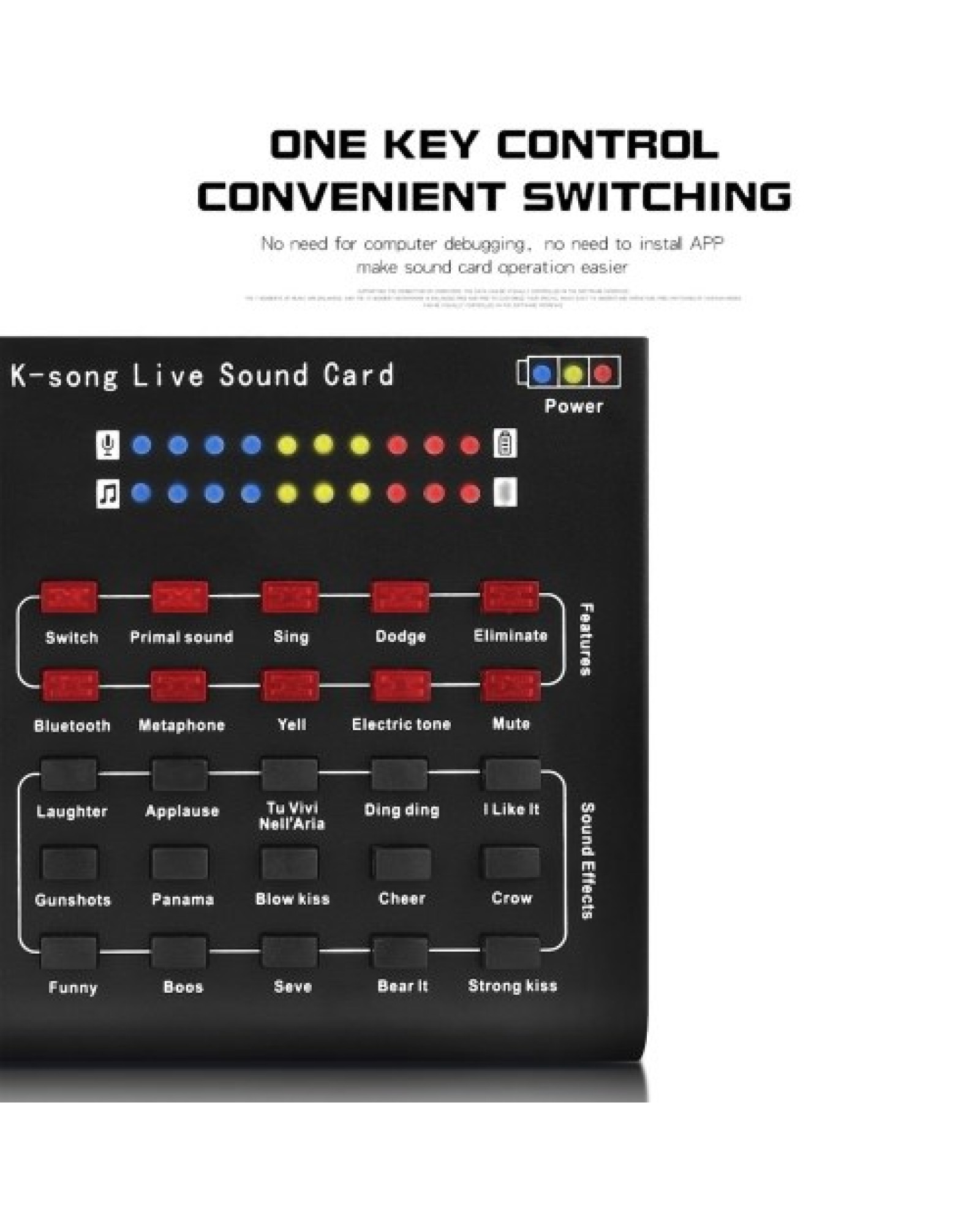 R8 Voice Changer Sound Mixer Board For Live Sound Card Multiple Sound Effects Audio Mixer Singing Equipment