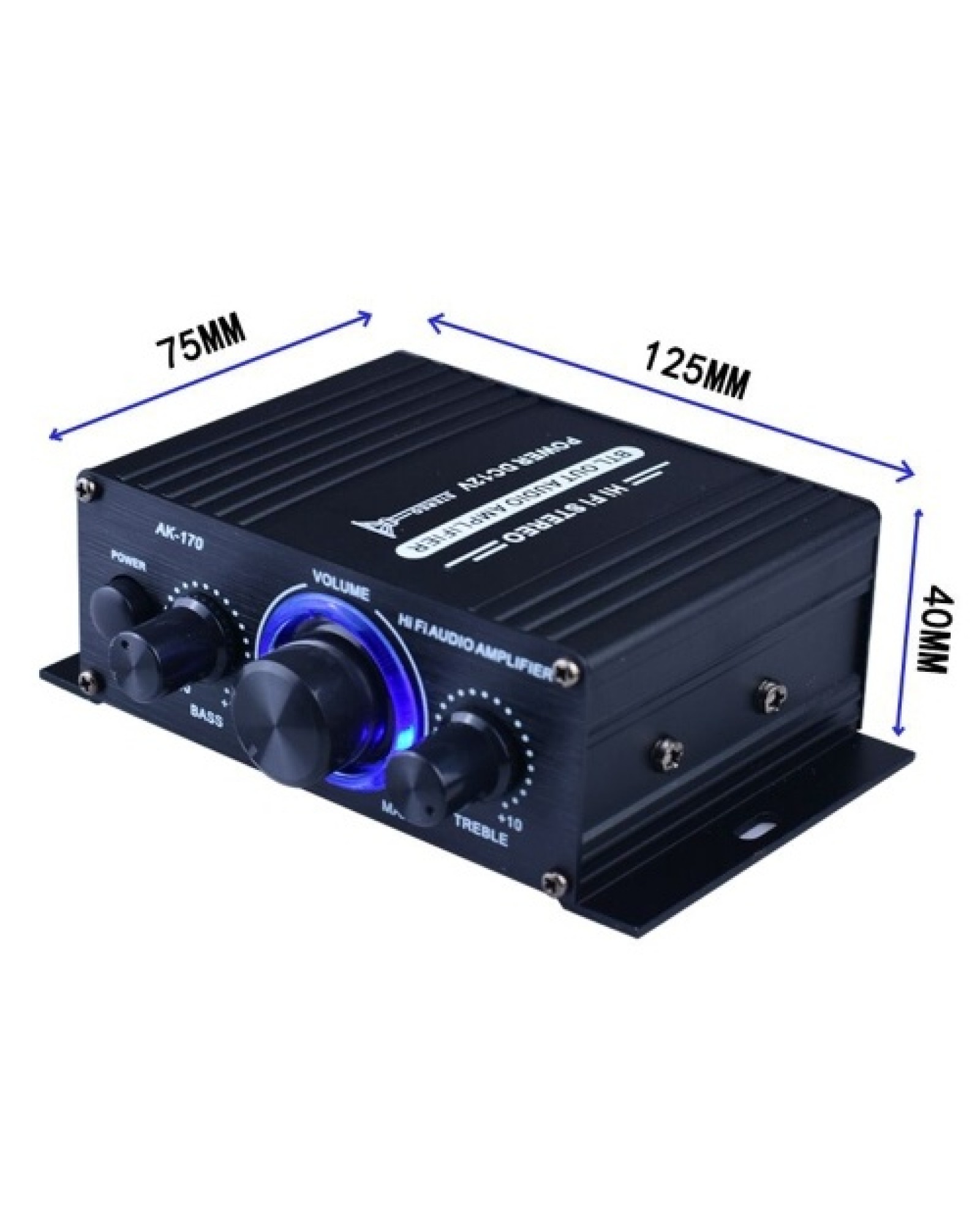 AK170 Mini Audio Power Amplifier Portable Sound Amplifier Speaker Amp for Car and Home