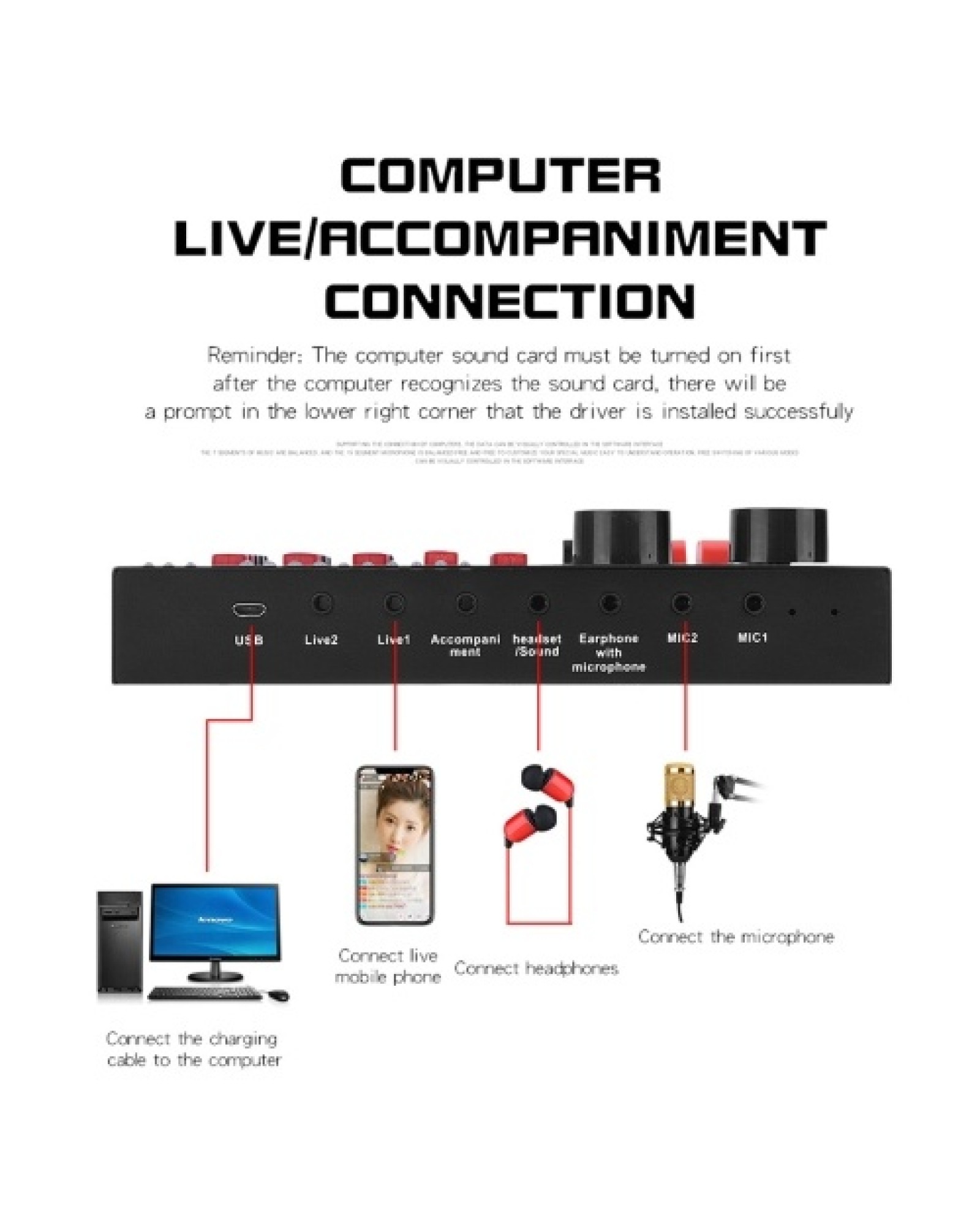 R8 Voice Changer Sound Mixer Board For Live Sound Card Multiple Sound Effects Audio Mixer Singing Equipment