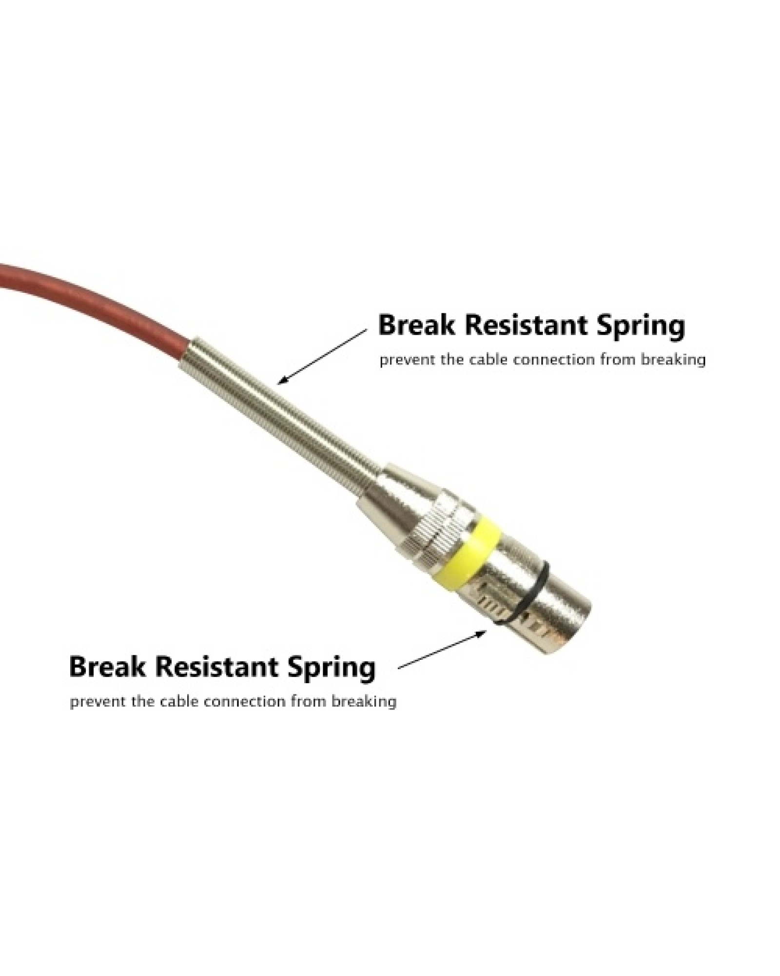 8.2ft 3.5mm Microphone Audio Cable XLR to 3.5mm Female Jack Condenser Microphone Cord Mic Line with Protective Metal Spring 2.5-