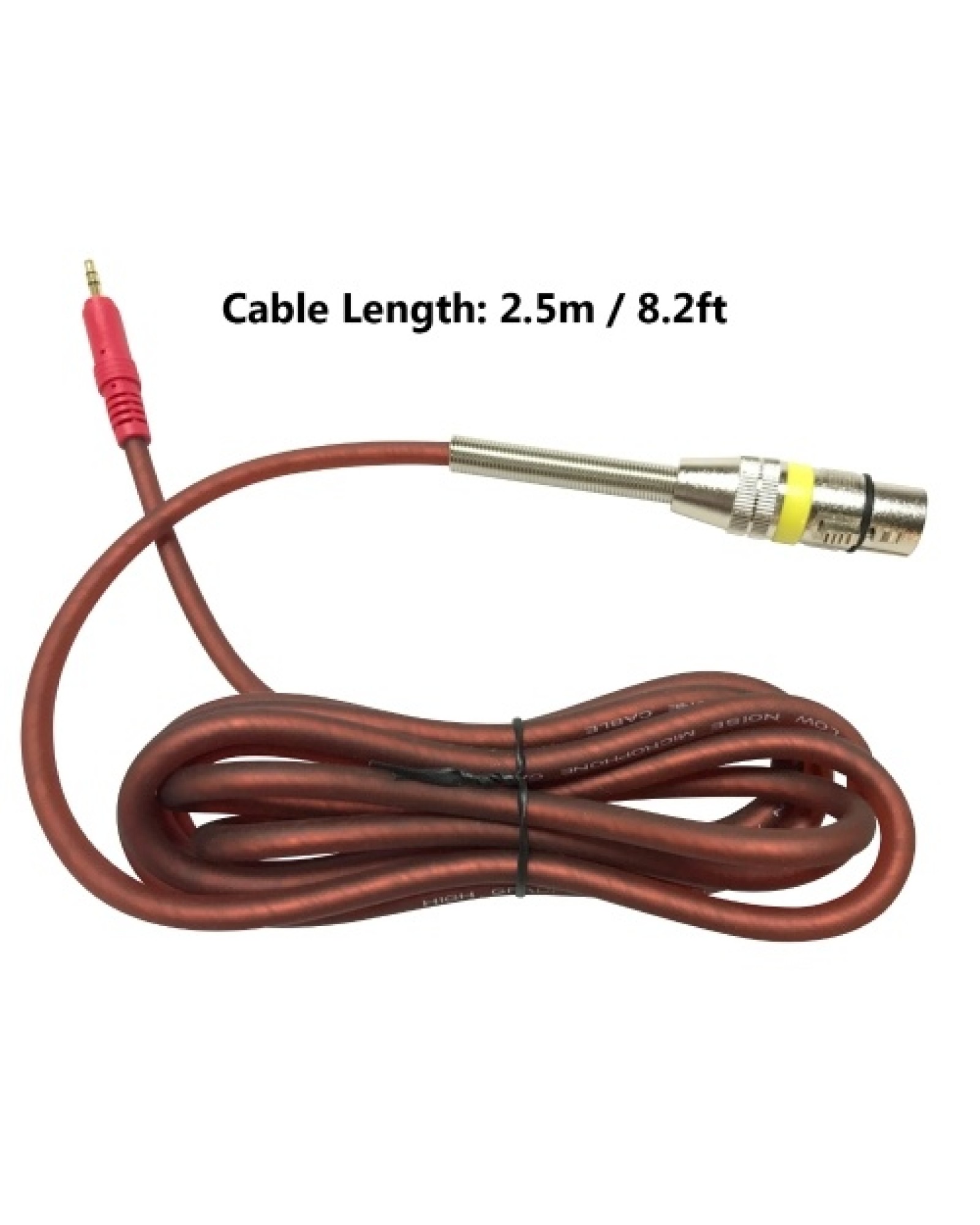 8.2ft 3.5mm Microphone Audio Cable XLR to 3.5mm Female Jack Condenser Microphone Cord Mic Line with Protective Metal Spring 2.5-