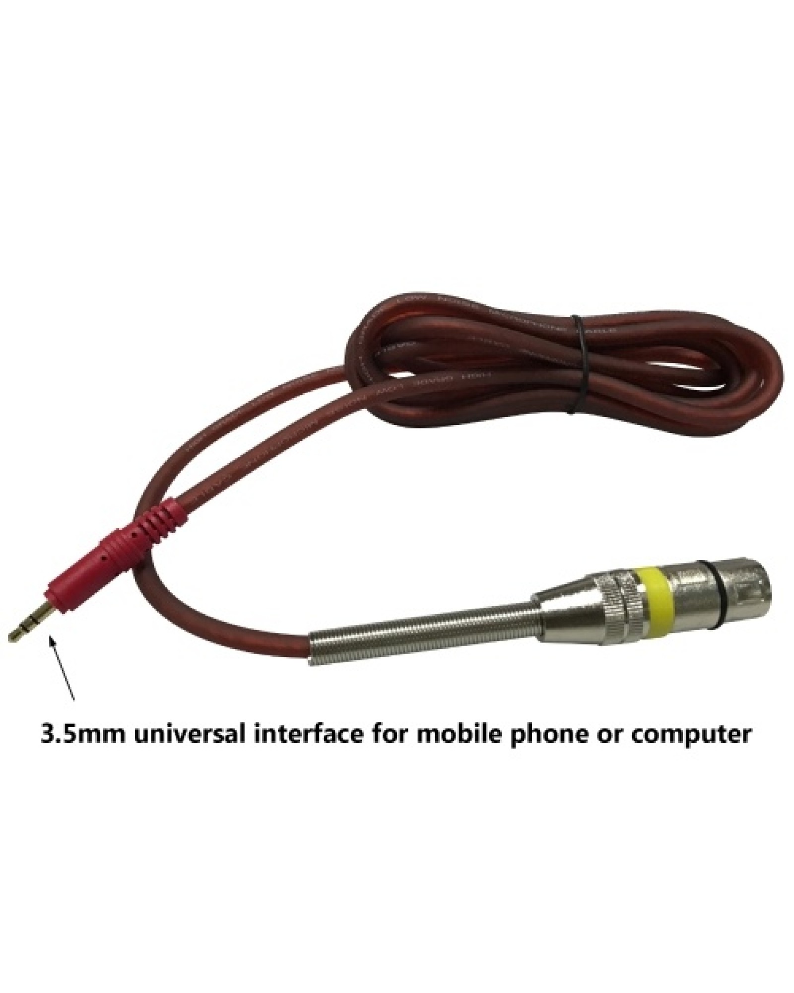 8.2ft 3.5mm Microphone Audio Cable XLR to 3.5mm Female Jack Condenser Microphone Cord Mic Line with Protective Metal Spring 2.5-