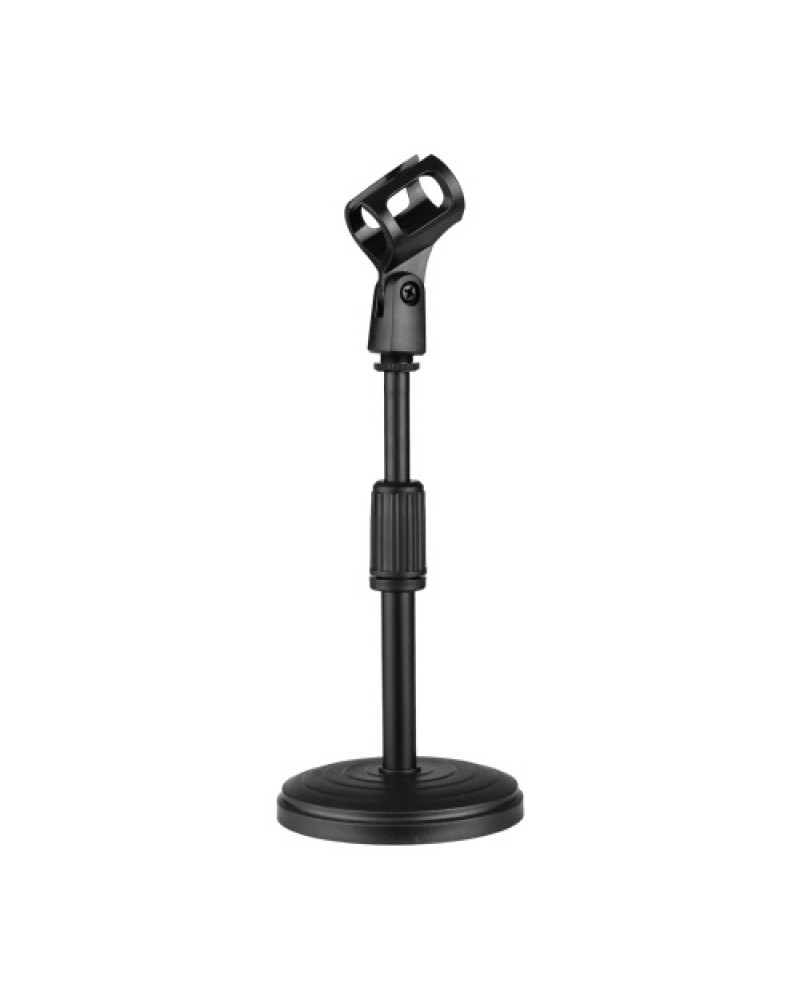 Mini Table Desk Microphone Stand Height Adjustable with Shock Mount for Microphone Mounting for Video Live Streaming