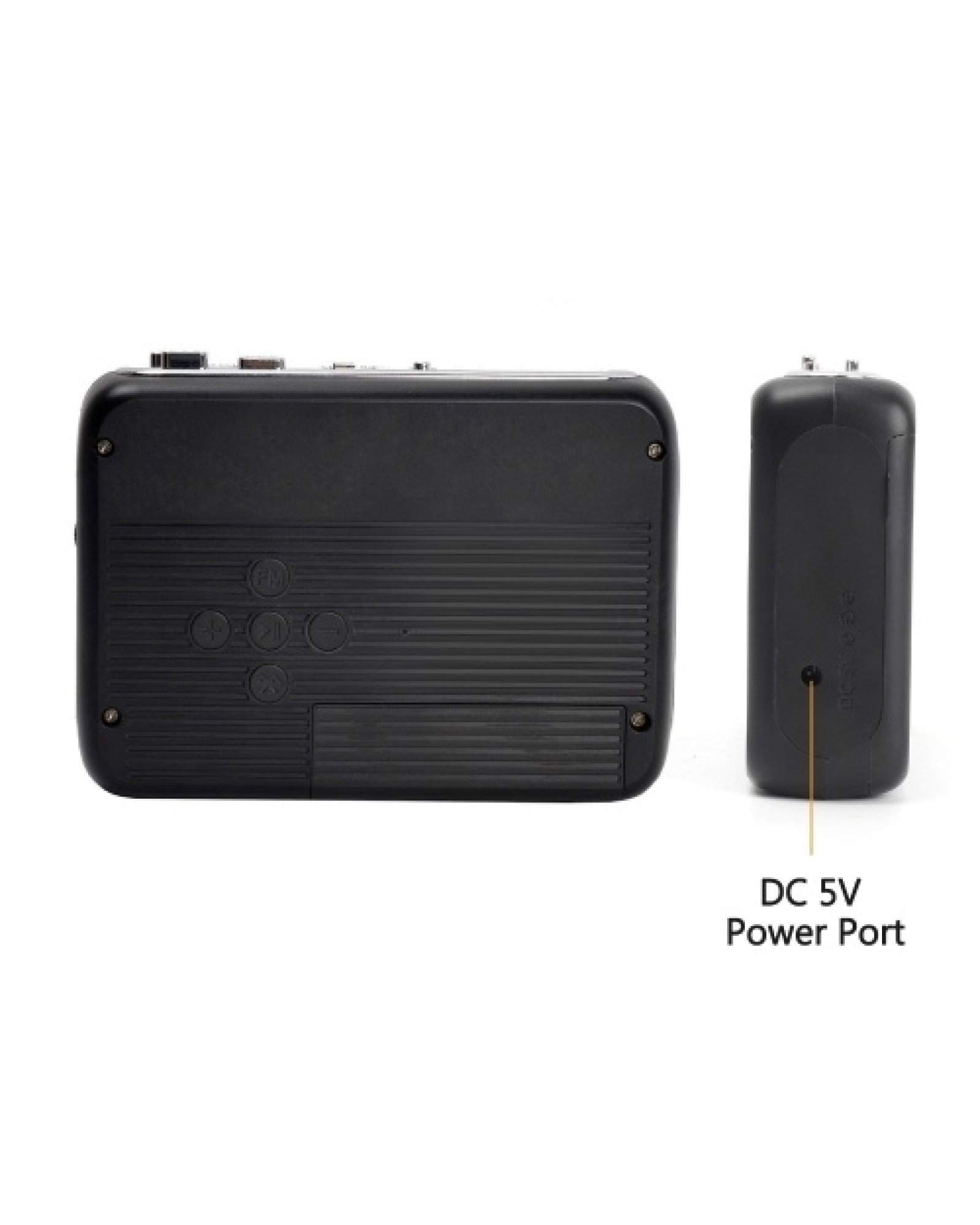 Mini Cassette Player Tape Record FM Radio with 3.5mm Headphone Jack Volume Control